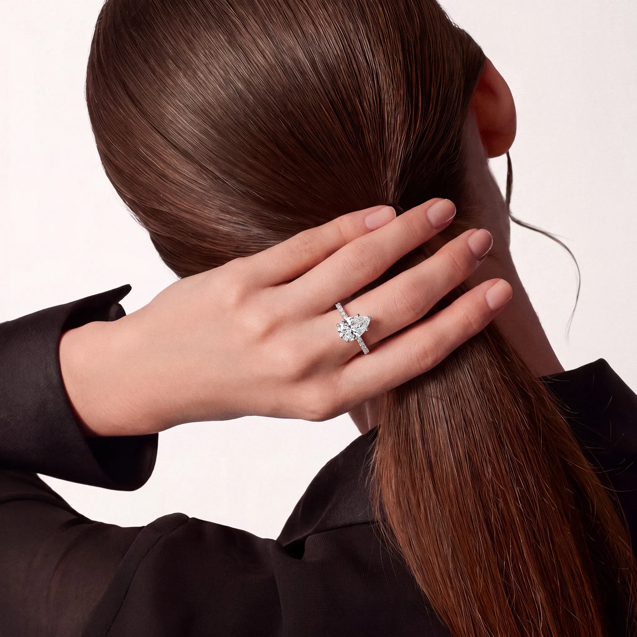 aurelie cathedral pear solitaire pave - product_gallery - 2