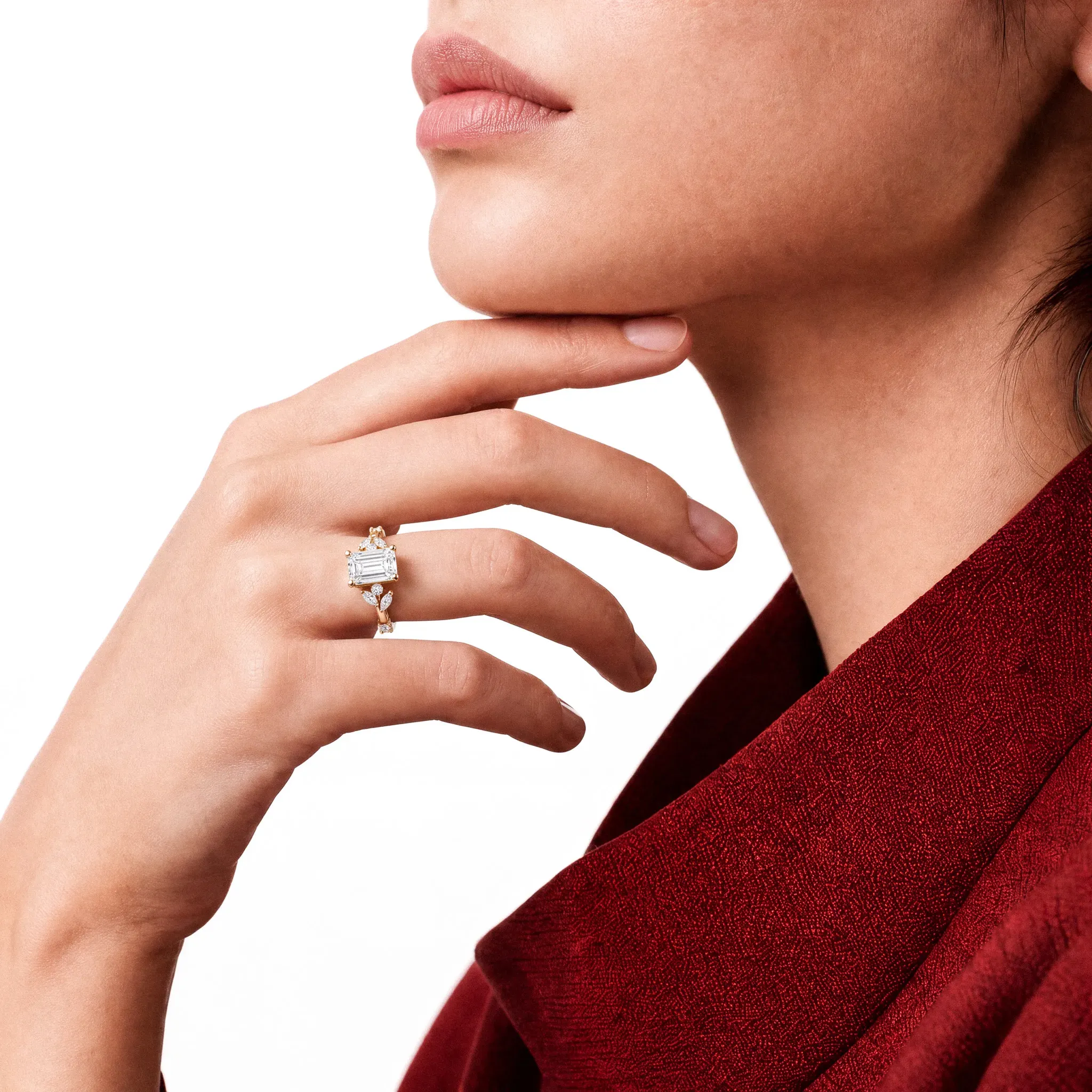 sylvaria emerald botanical cluster ring - product_gallery - 2