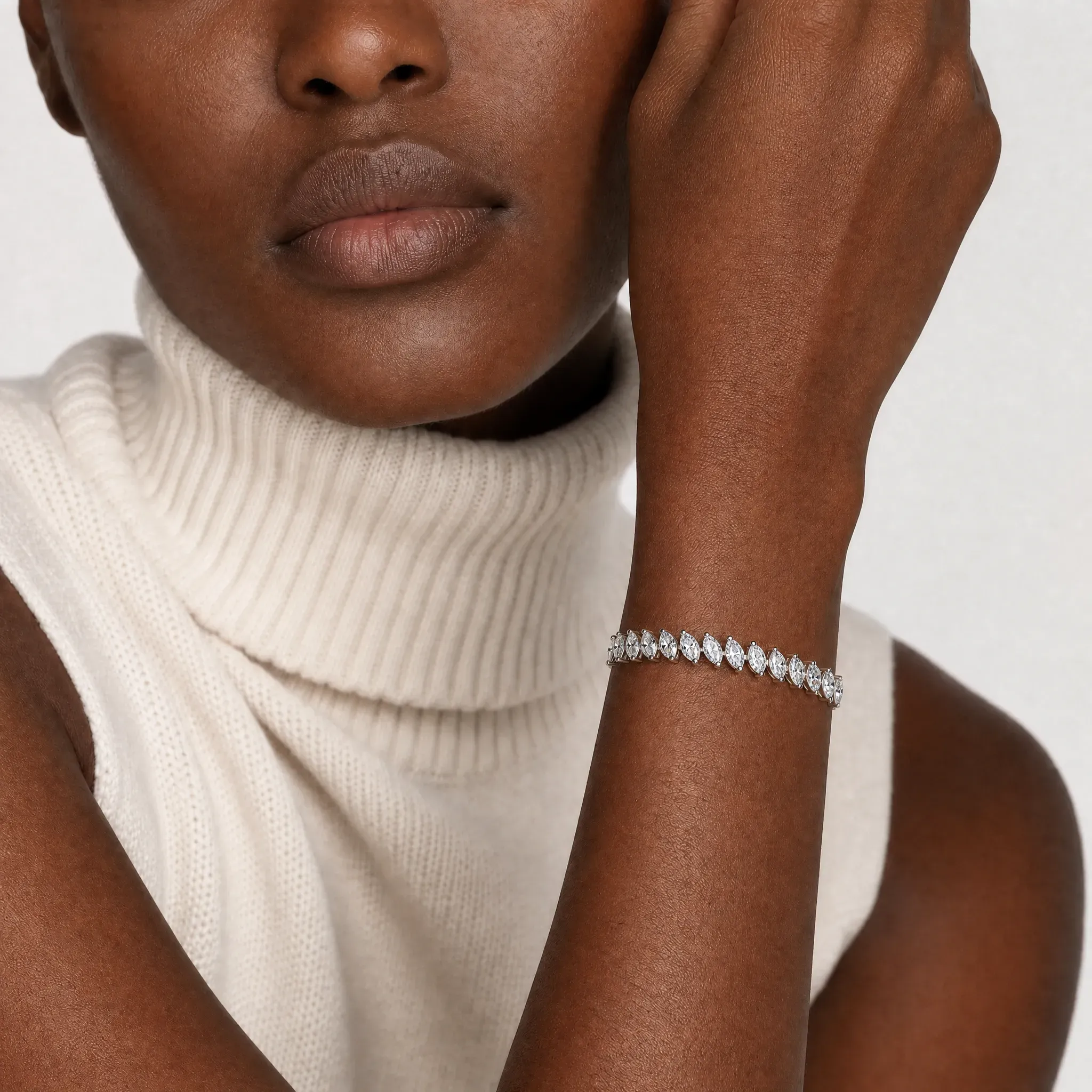 marquise tennis bracelet - product_gallery - 2