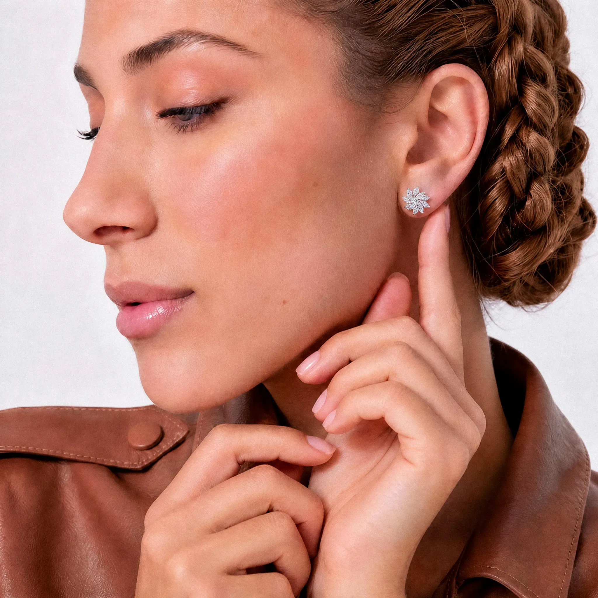 aurora bloom stud earrings - product_gallery - 2