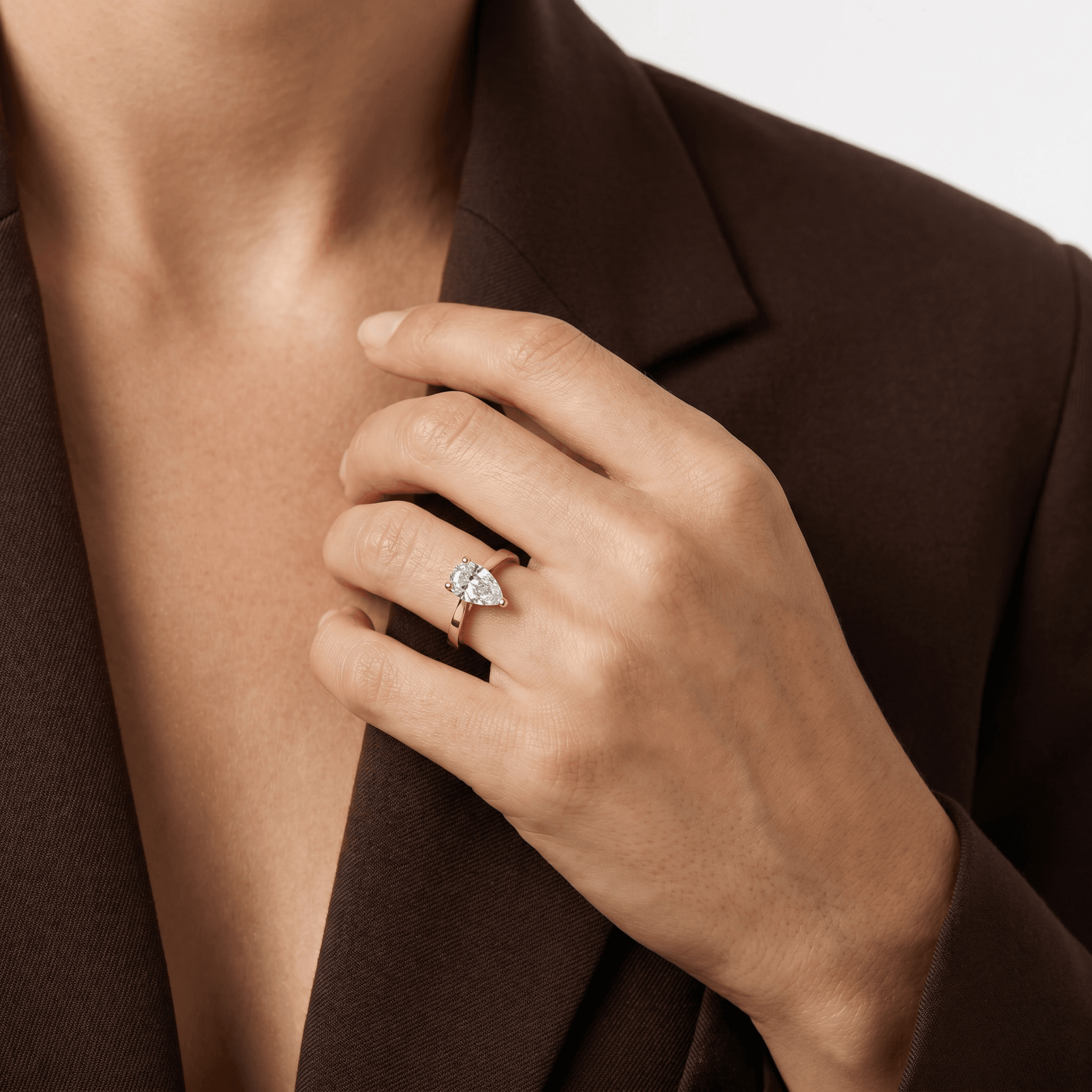 aurelia pear solitaire ring - product_gallery - 3