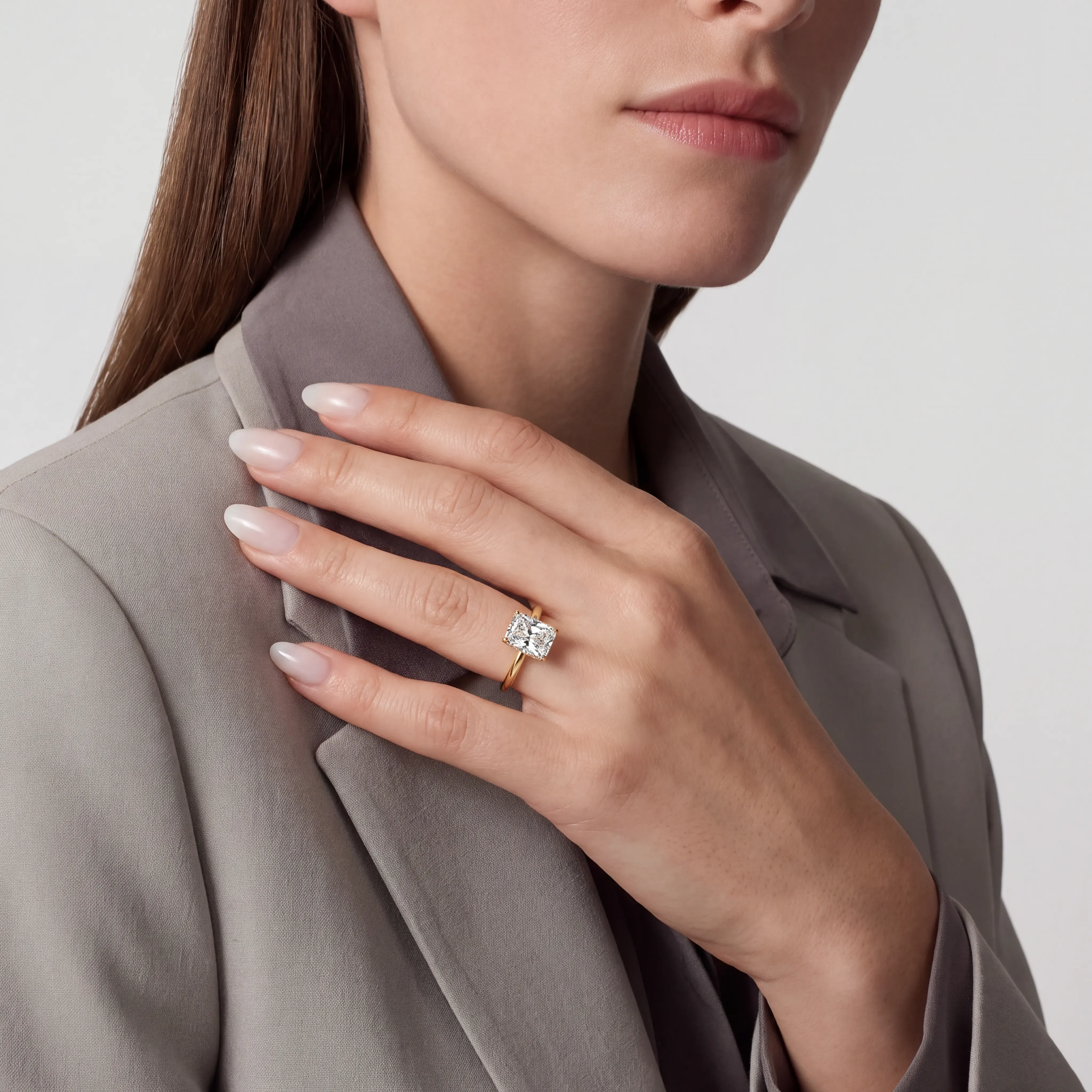 radiant crest solitaire ring - product_gallery - 2