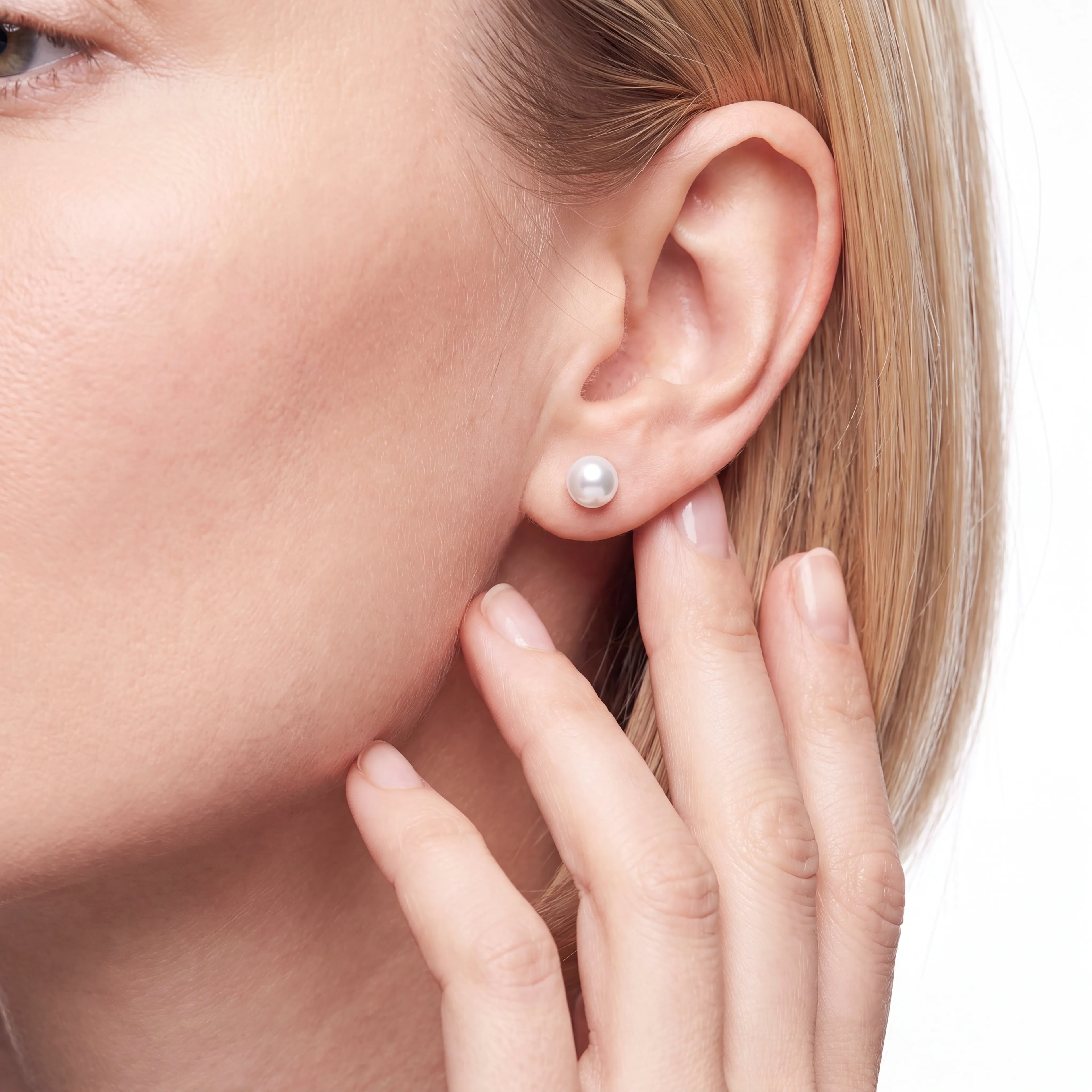 lustre pearl studs - product_gallery - 3