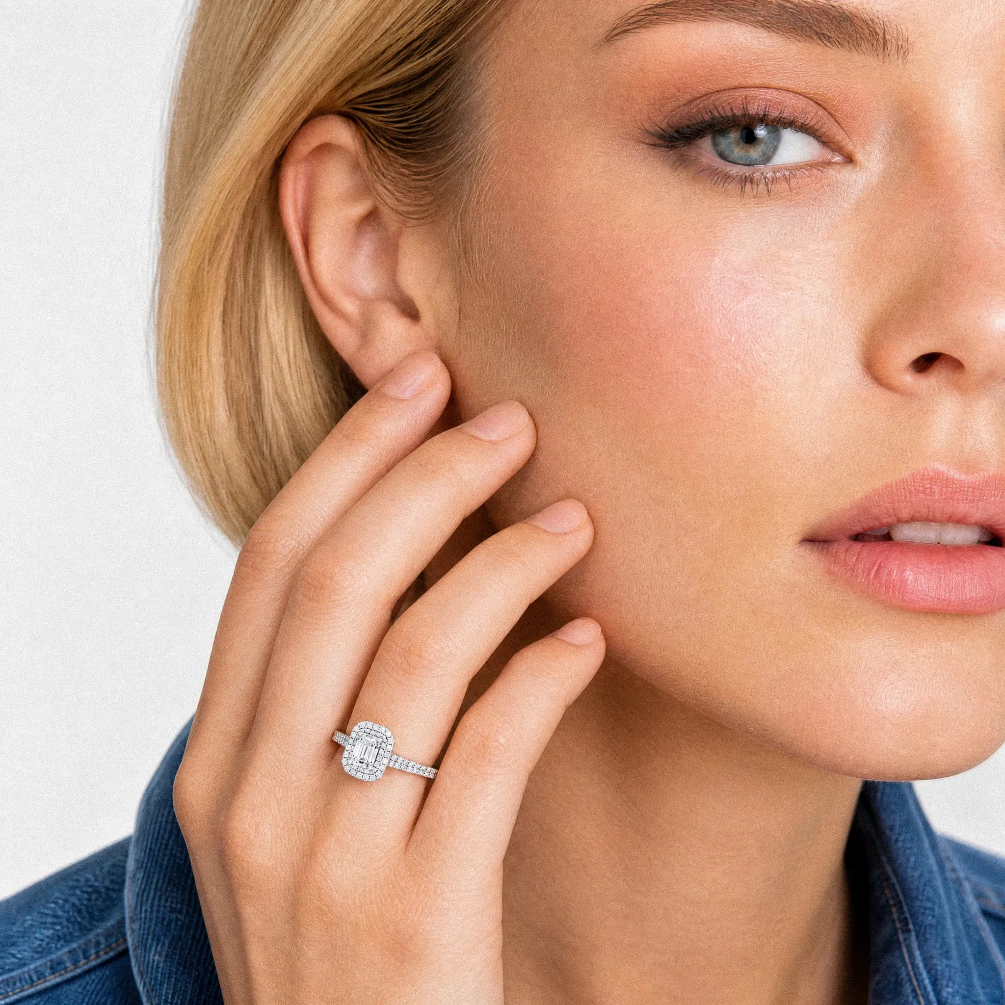 valencia double halo pave ring - product_gallery - 2