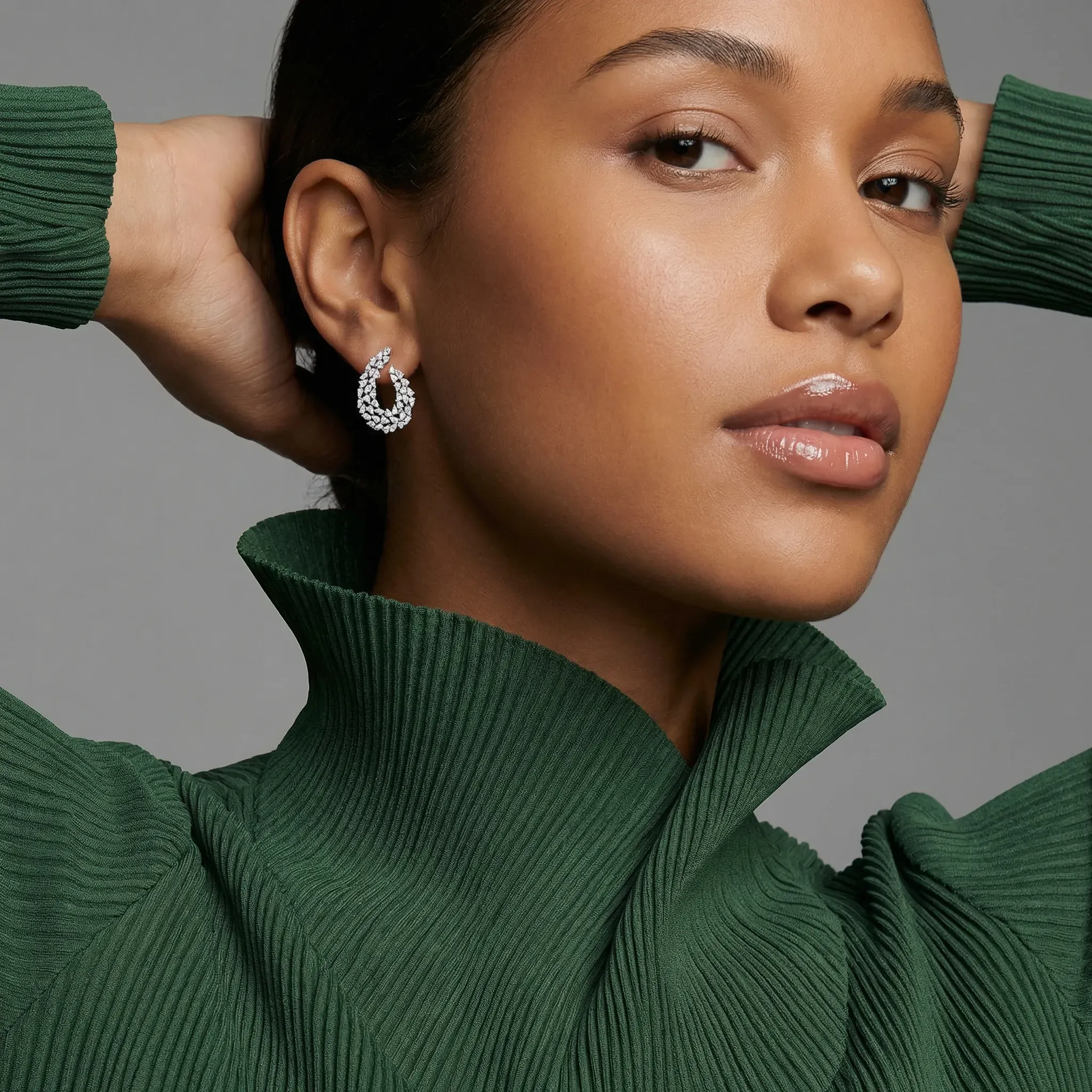 cascade hoop earrings - product_gallery - 2