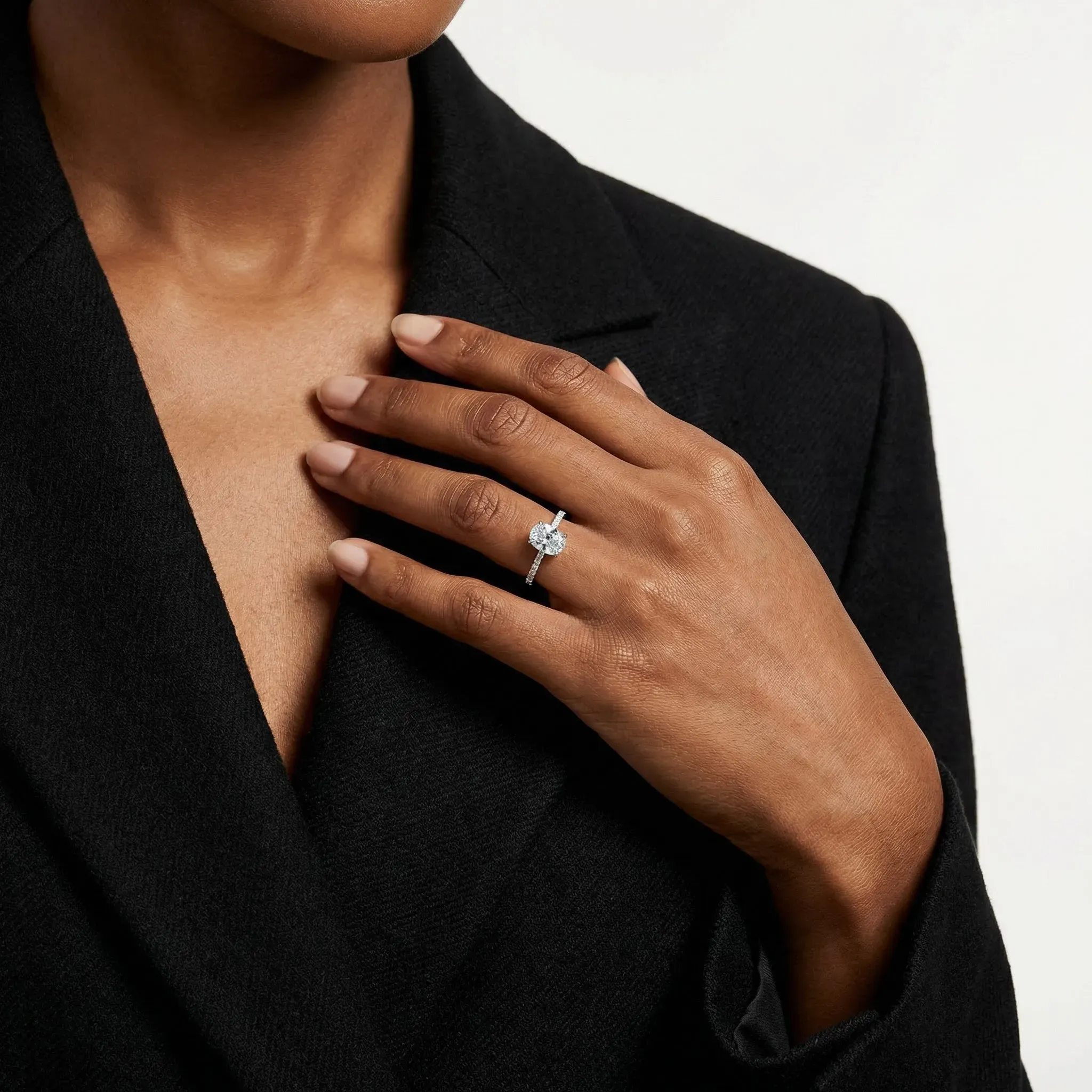 aurelia cushion pave solitaire ring - product_gallery - 2