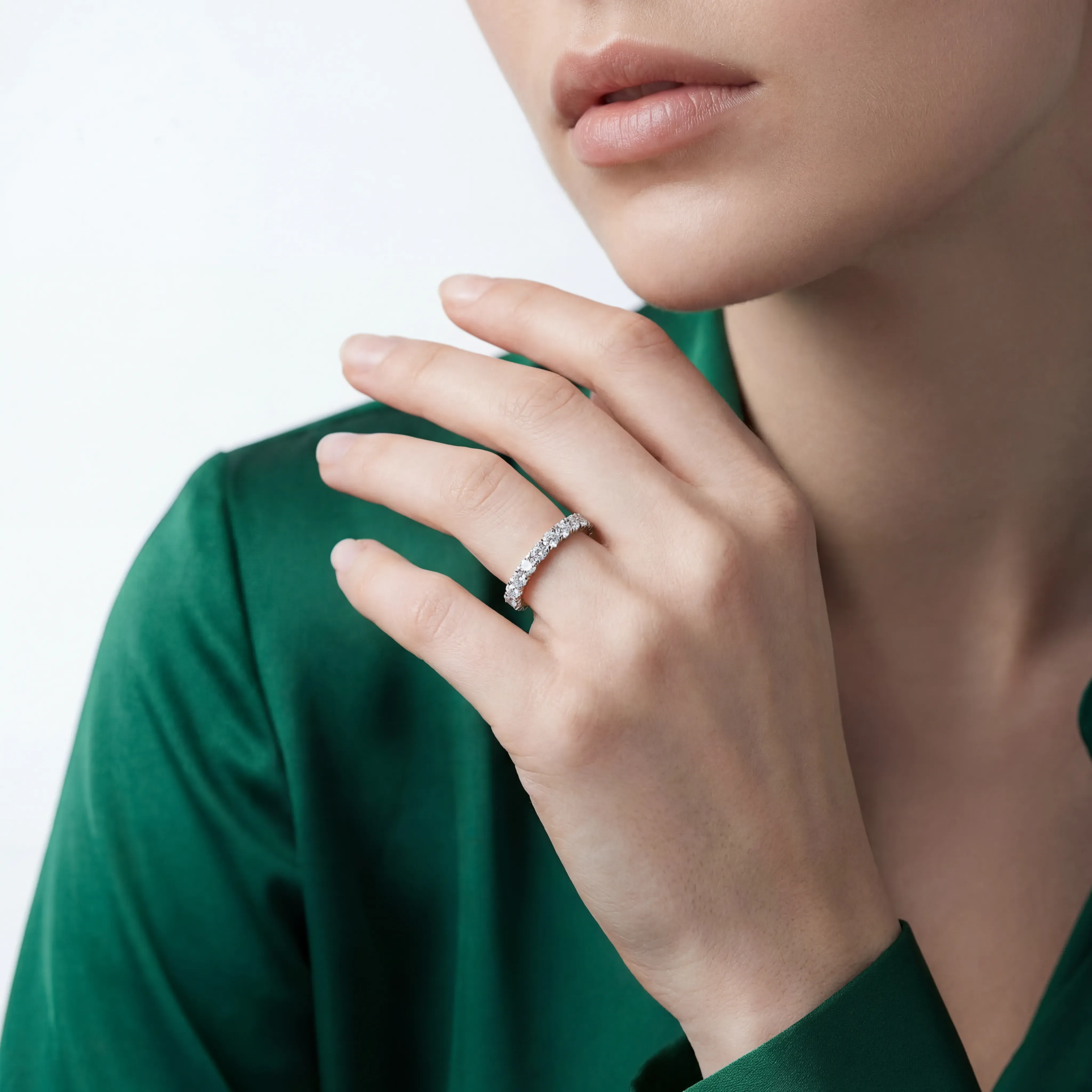 seraphina round eternity diamond band - product_gallery - 3
