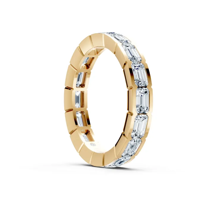 Valencia Emerald Bezel Eternity Band