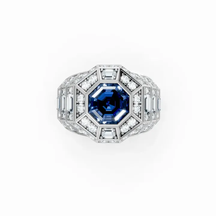 Sapphire Sovereign Citadel Ring