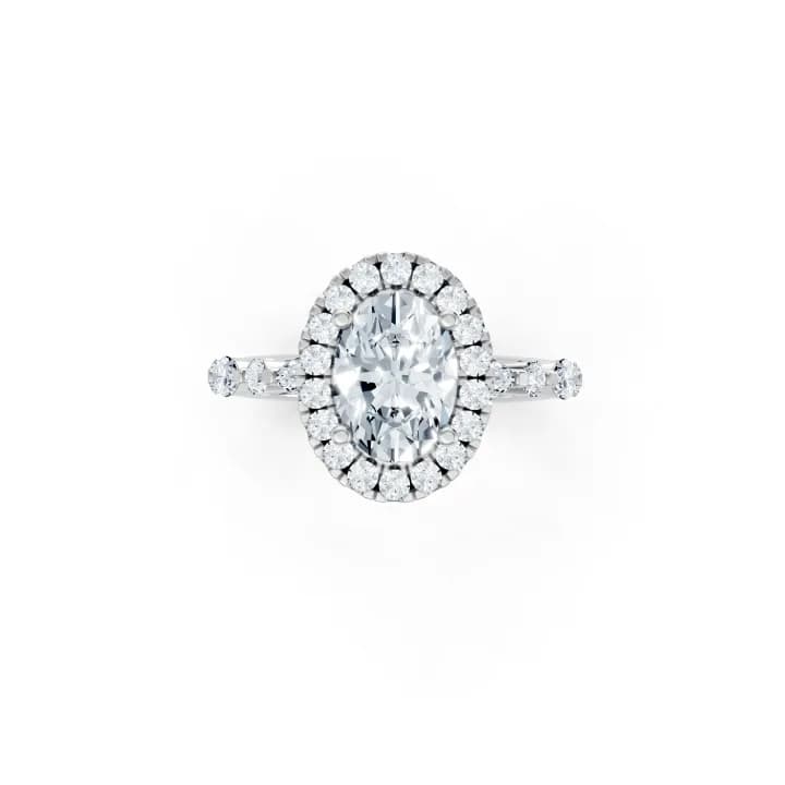 Selene Oval Halo Ring