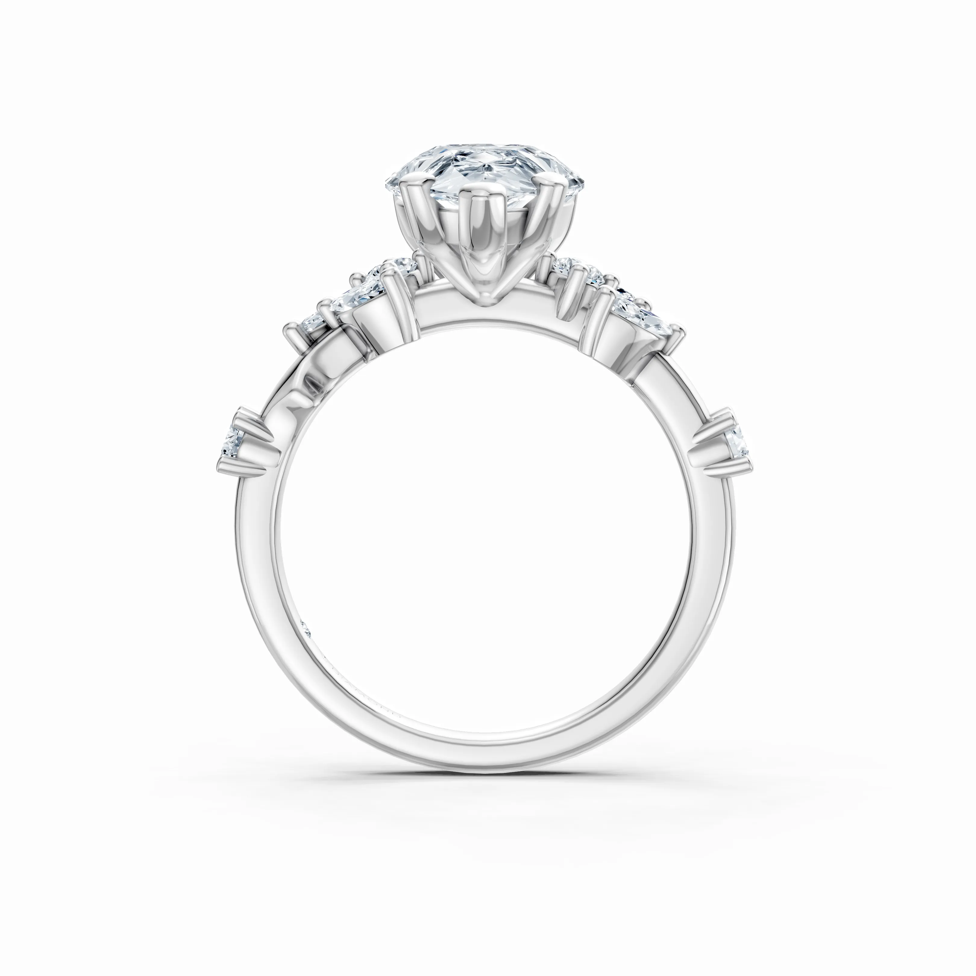 fleur pear solitaire ring - hover - 3