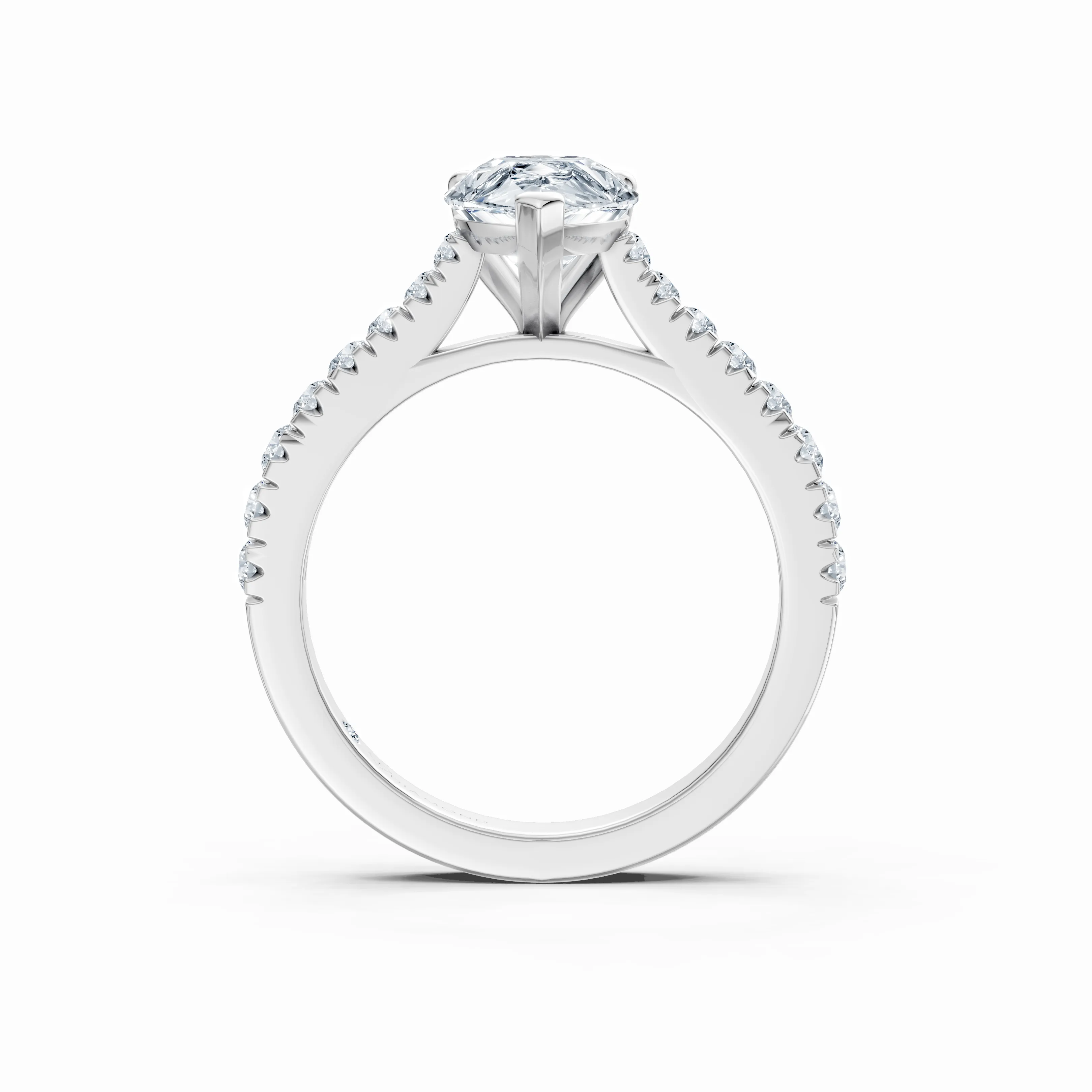 lumine pear pave solitaire ring - hover - 3