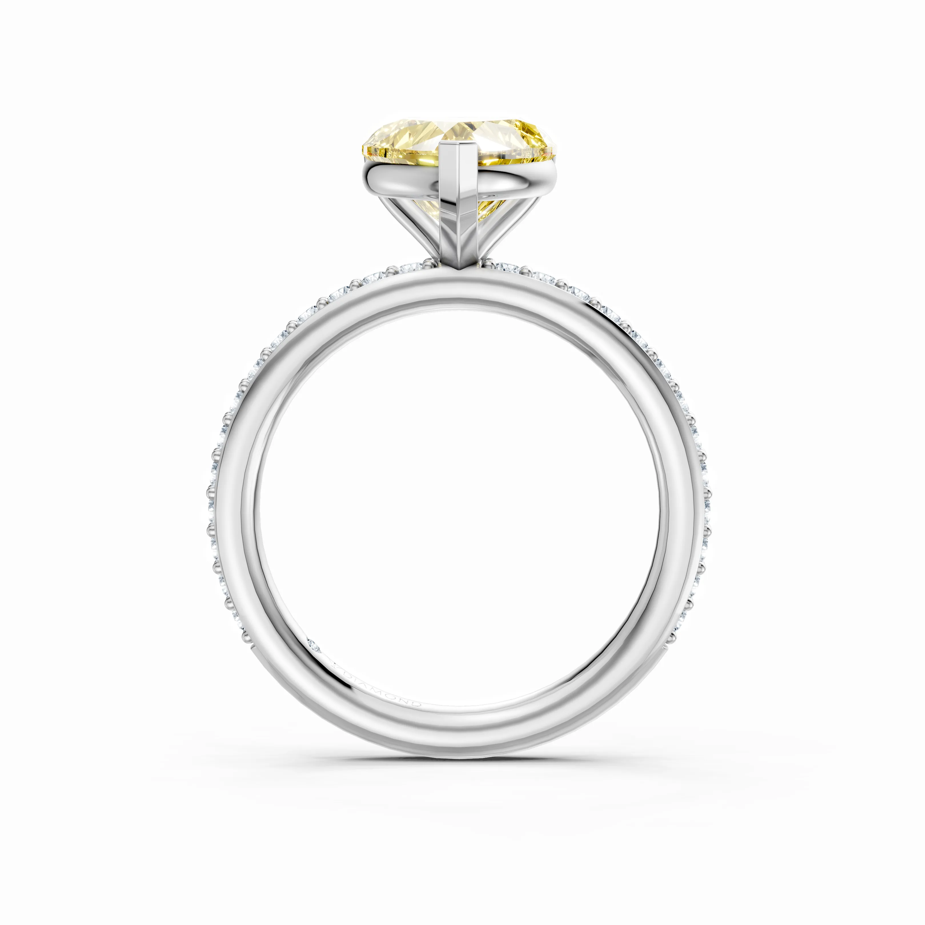 coeur eclatant pave solitaire ring - hover - 2