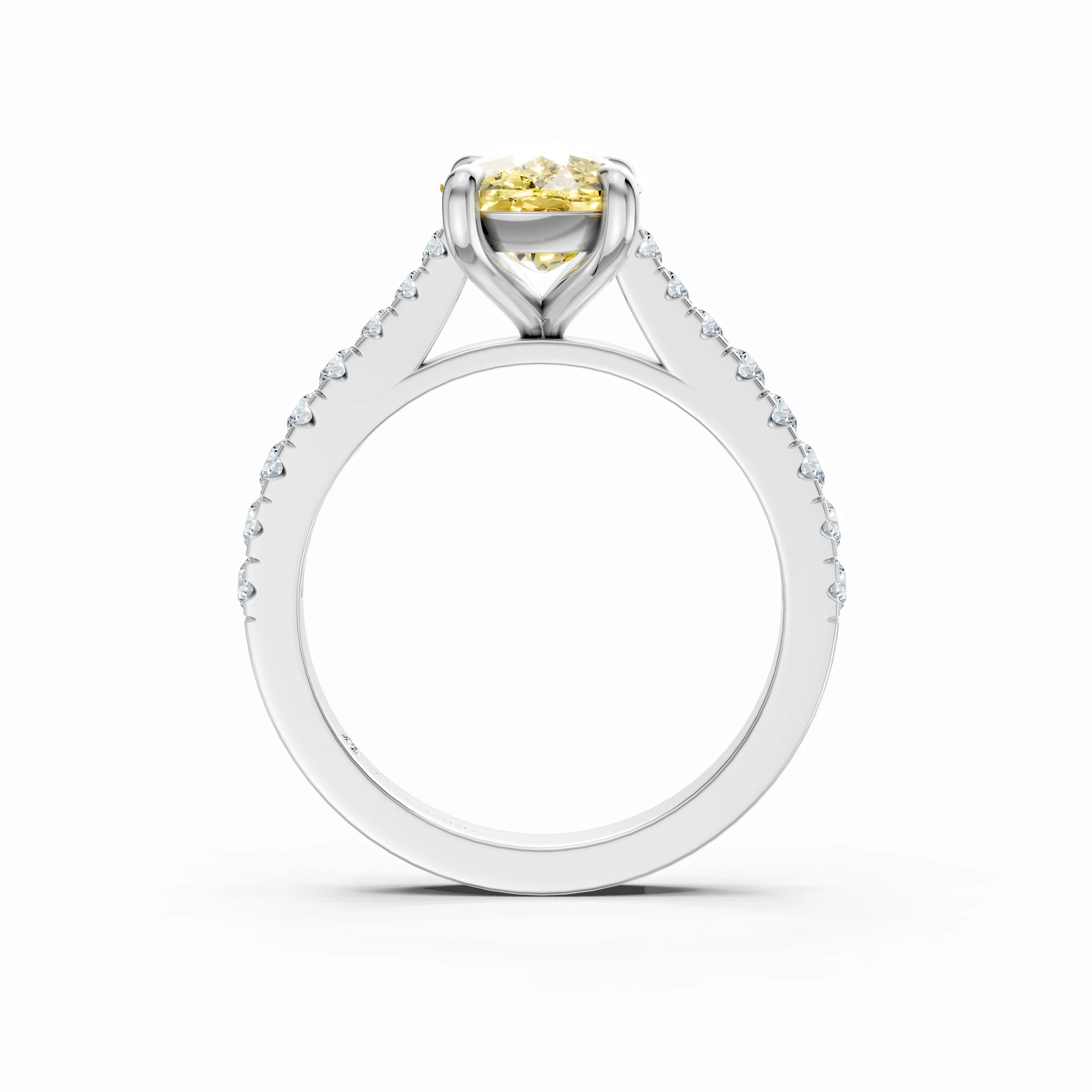 soleia cushion pave solitaire ring - hover - 3