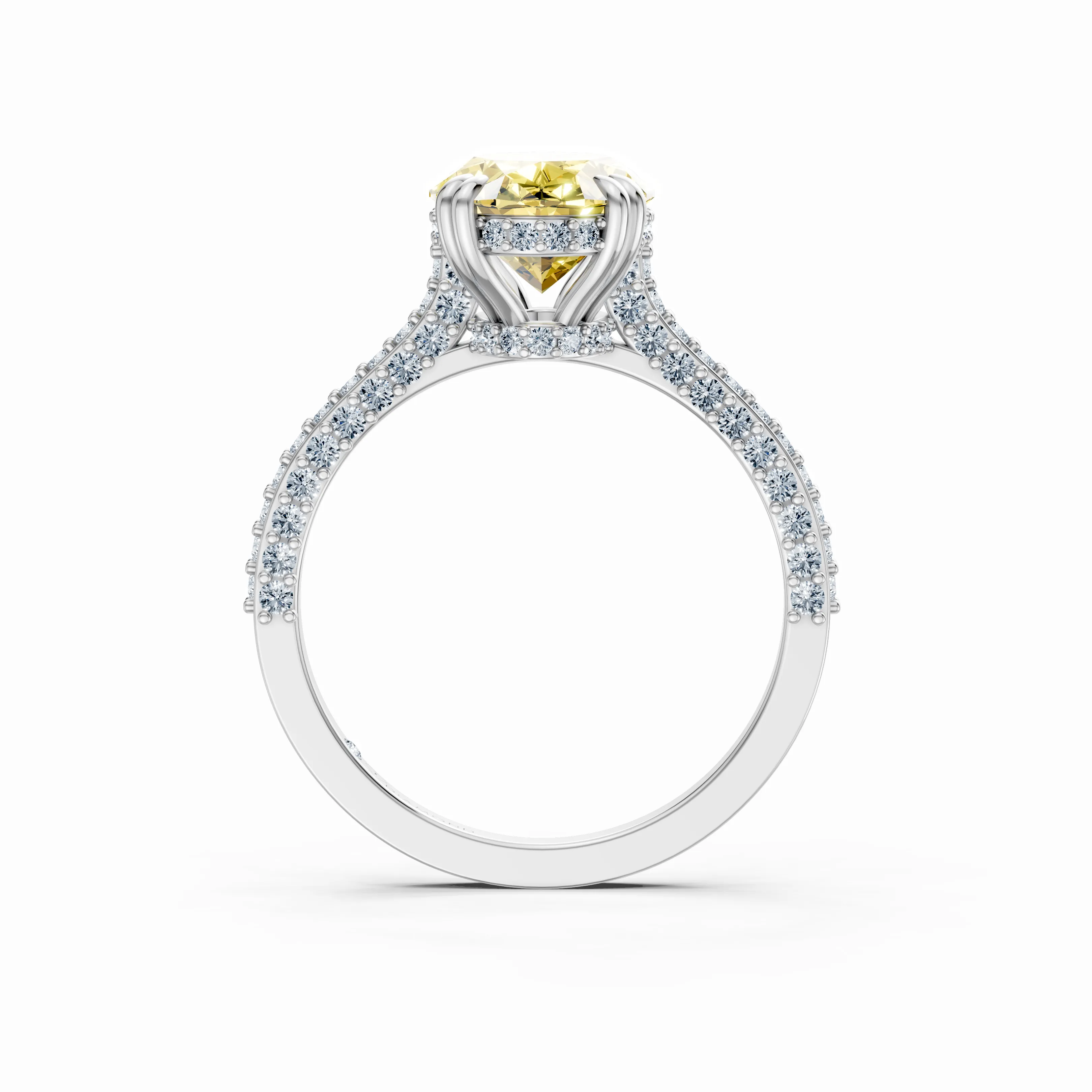 aurelia hidden halo oval pave ring - hover - 2