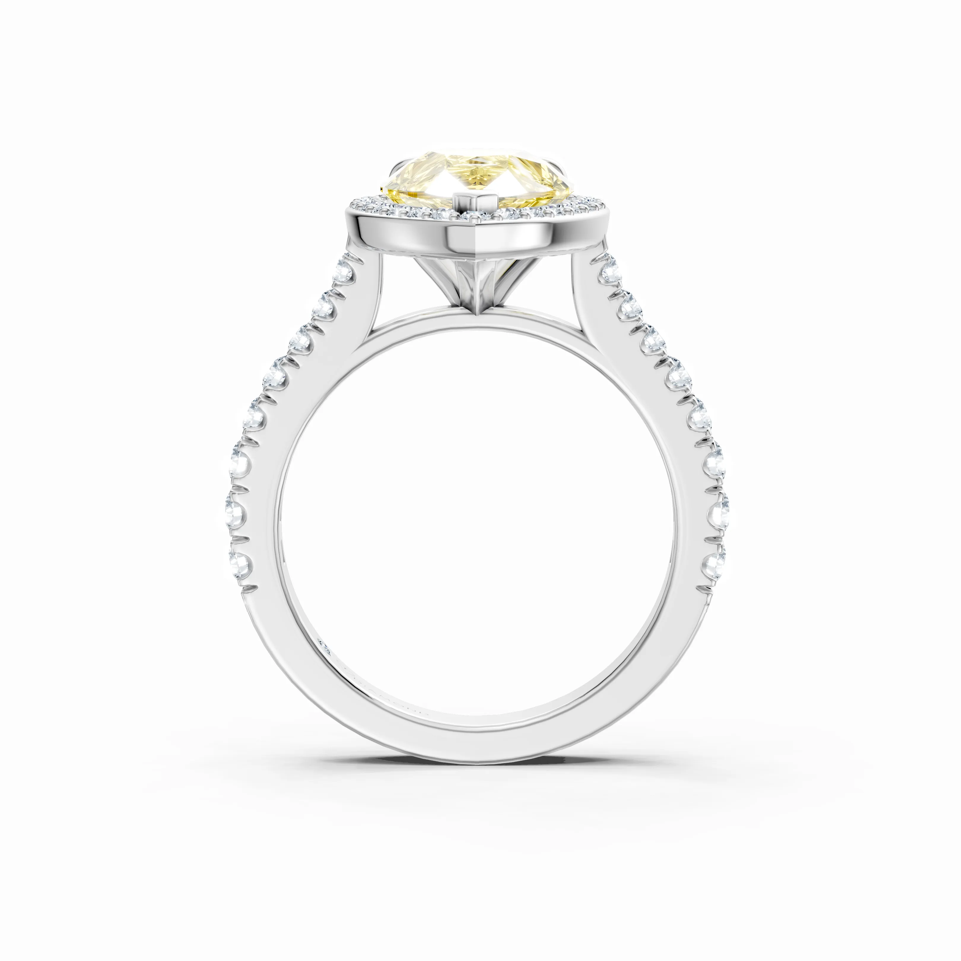 solene pear halo ring - hover - 2