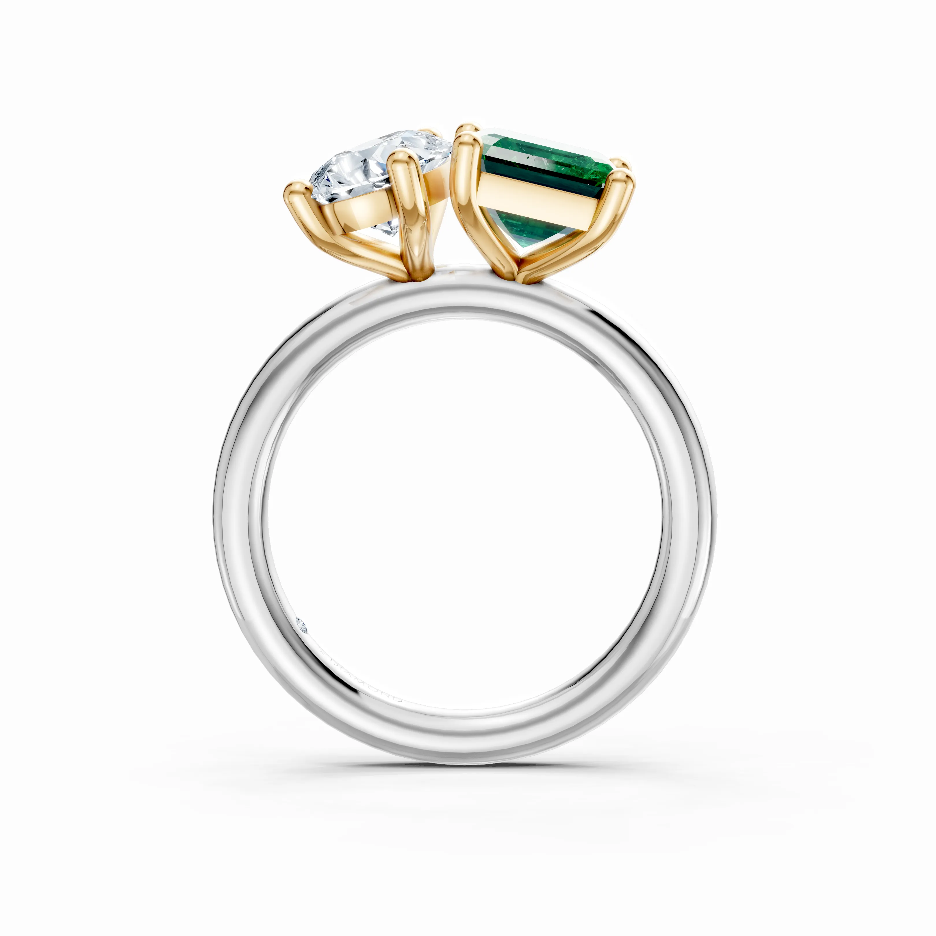 twin muse emerald ring - hover - 2