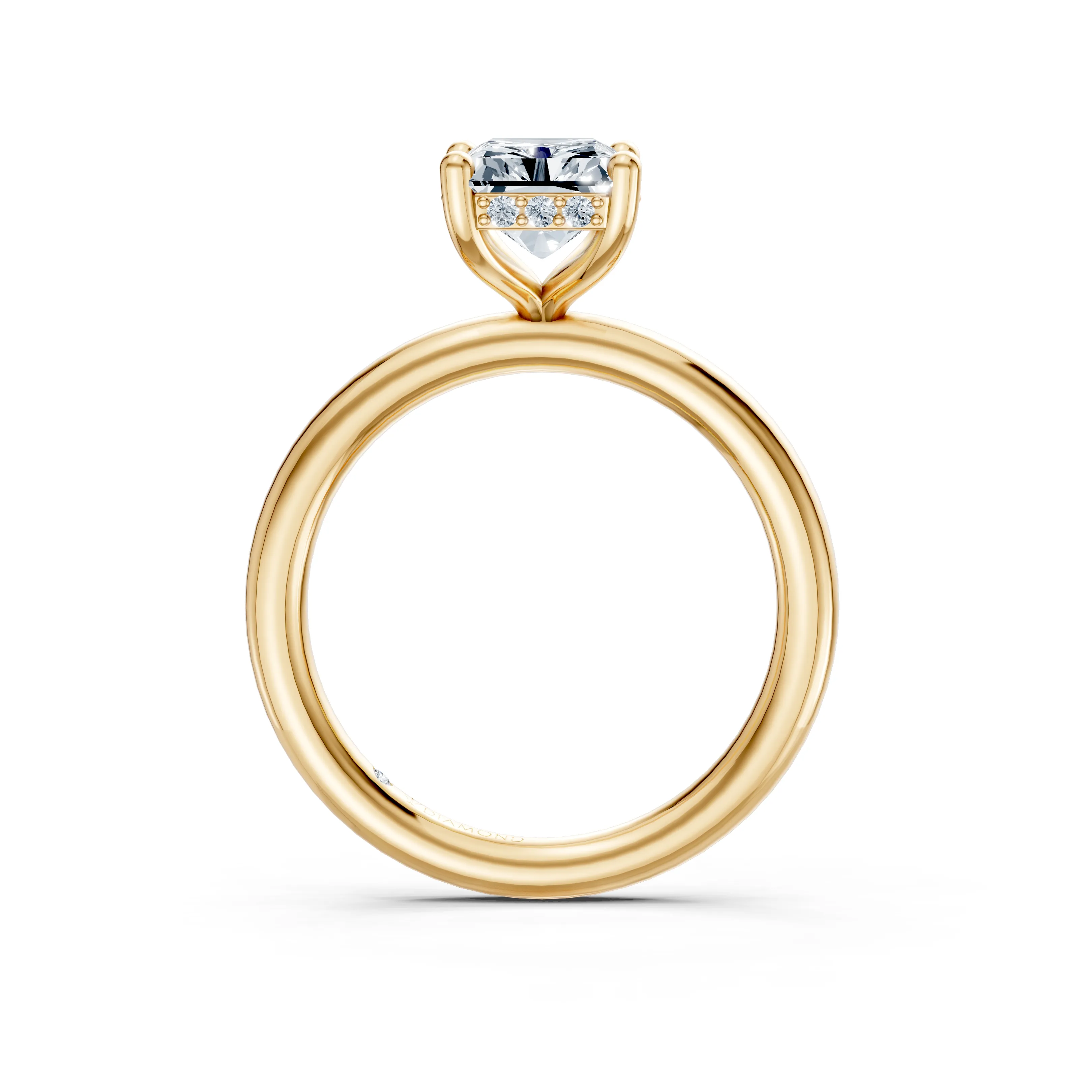 radiant crest solitaire ring - hover - 3