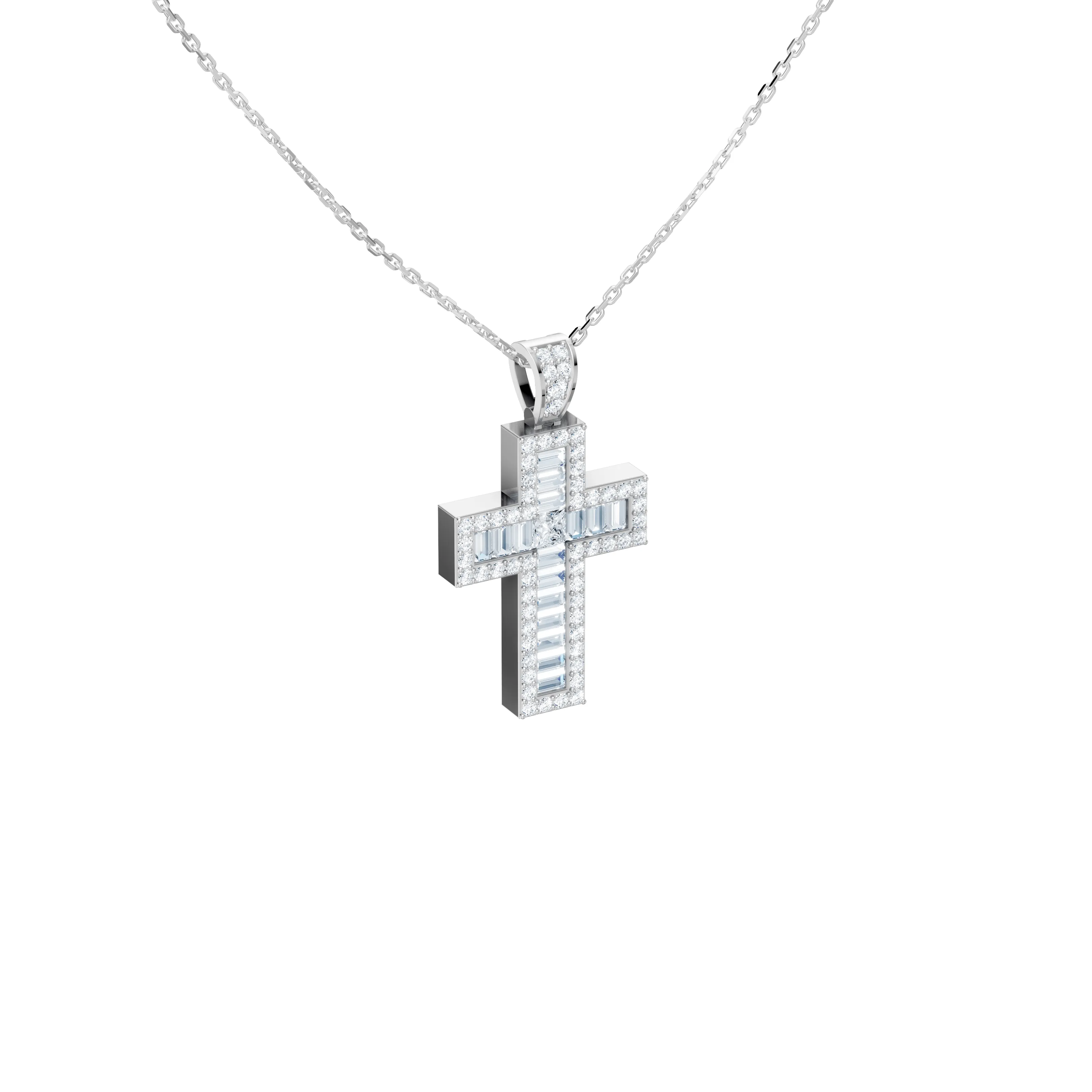 the trinity cross necklace - hover - 3