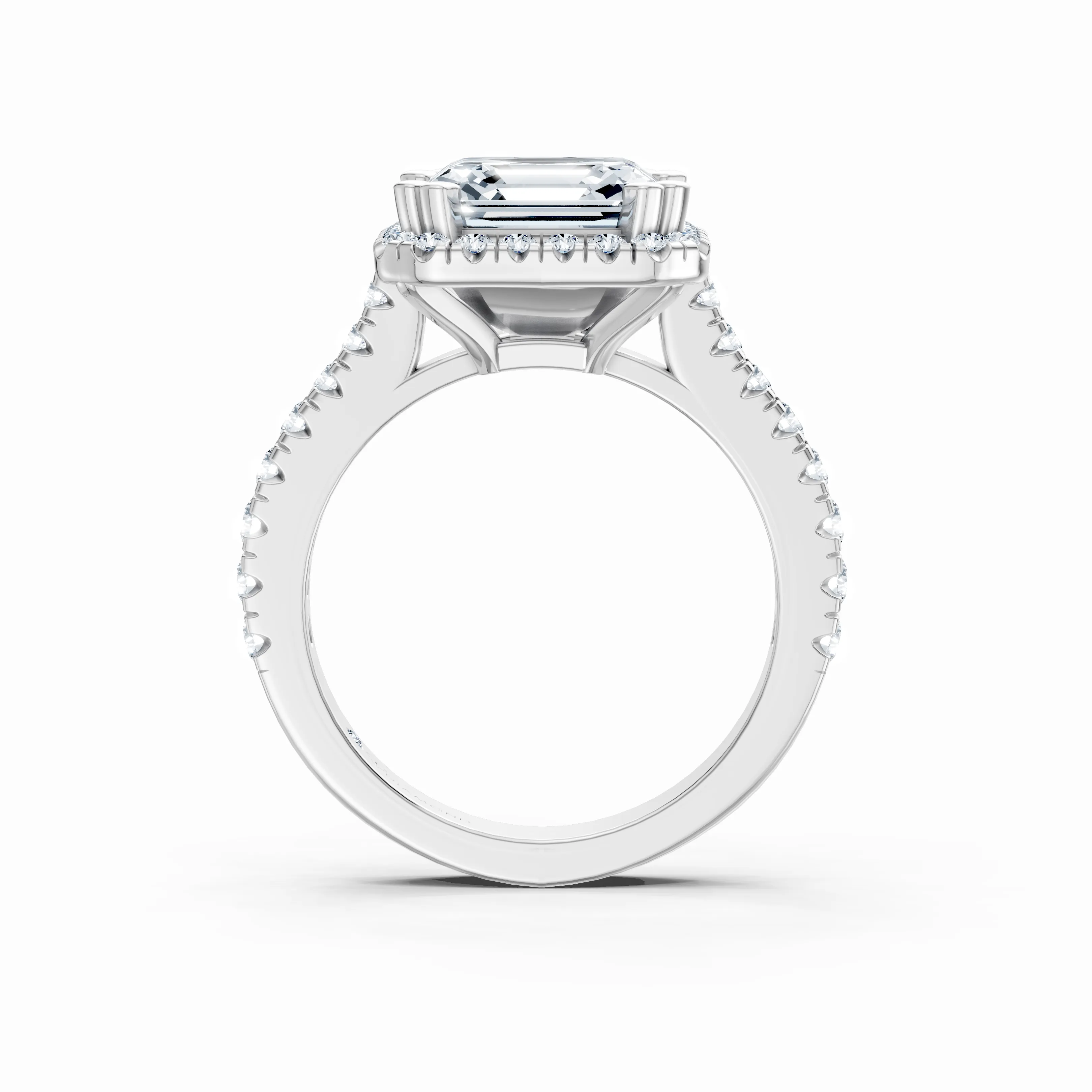 sera asscher halo pave ring - hover - 2