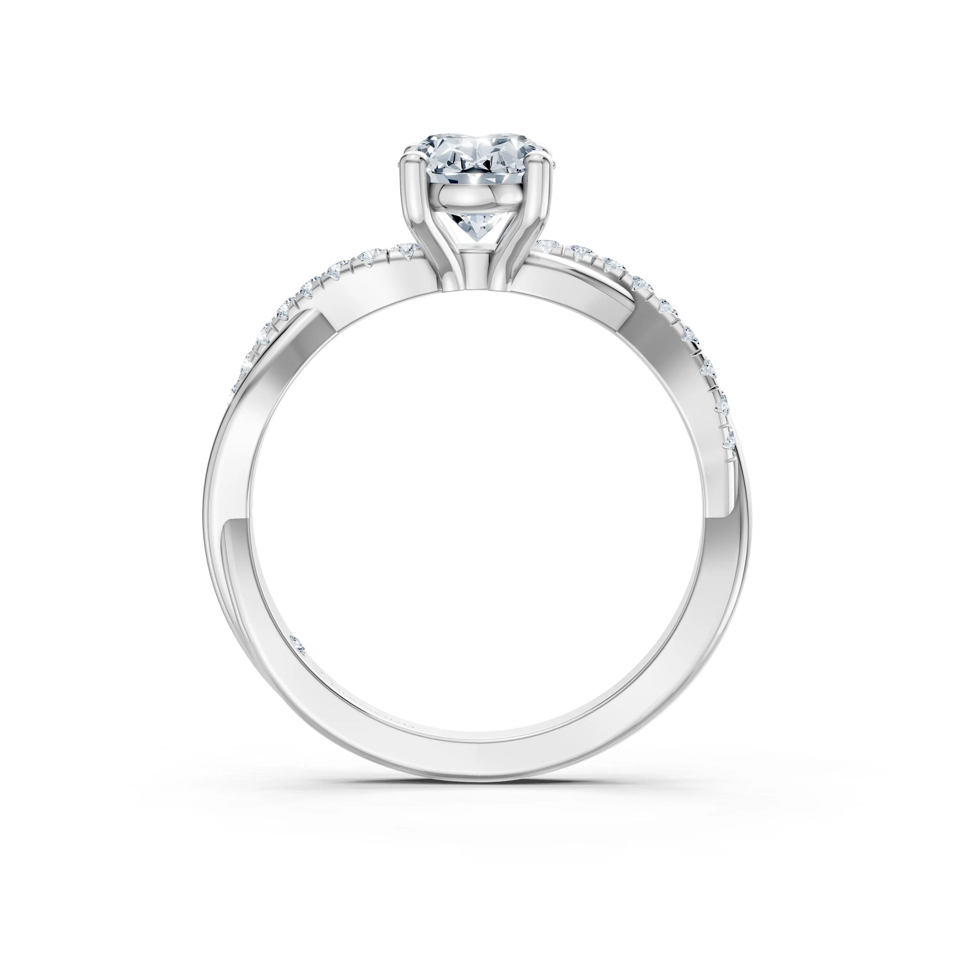 twist embrace oval ring - hover - 3