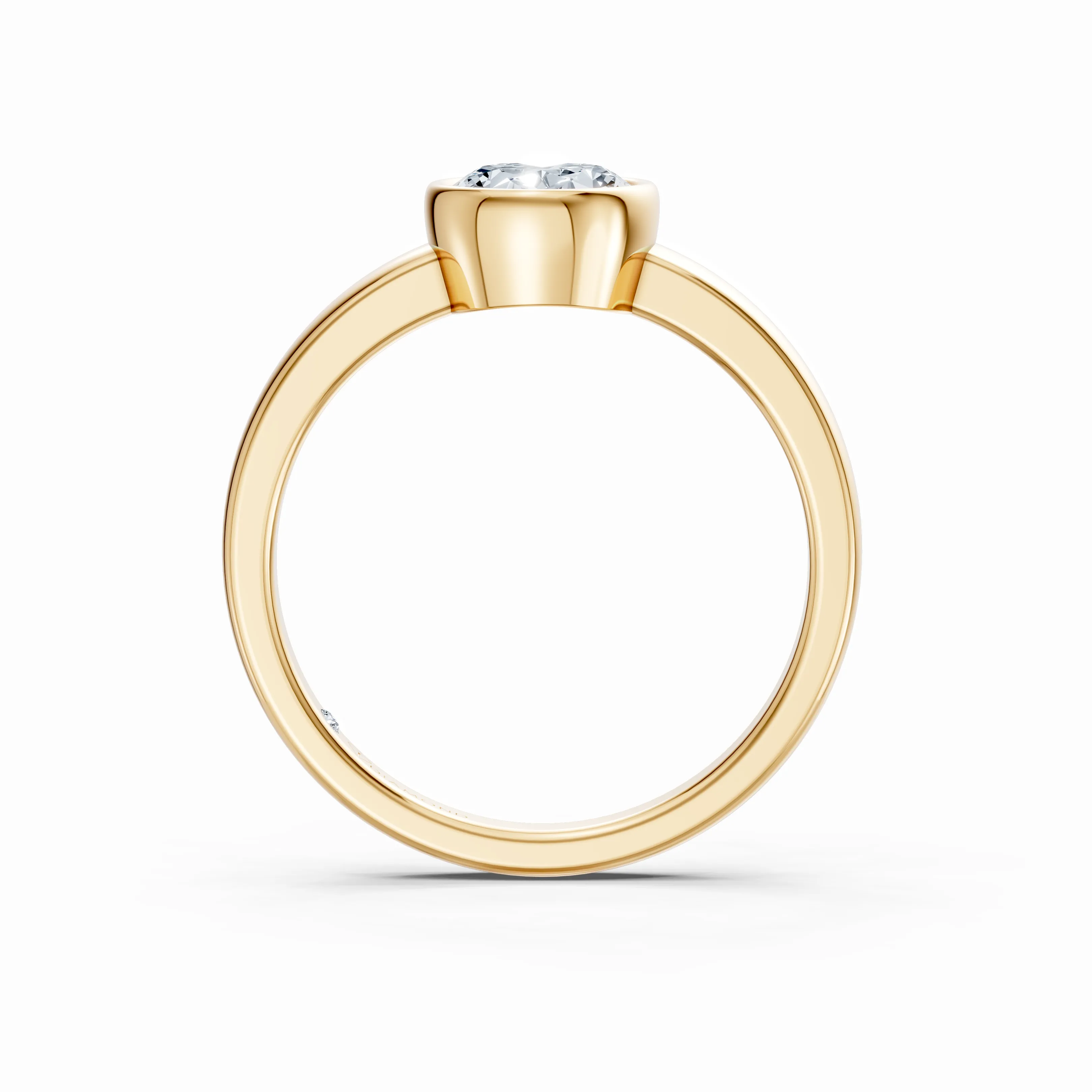 pure oval bezel solitaire - hover - 3
