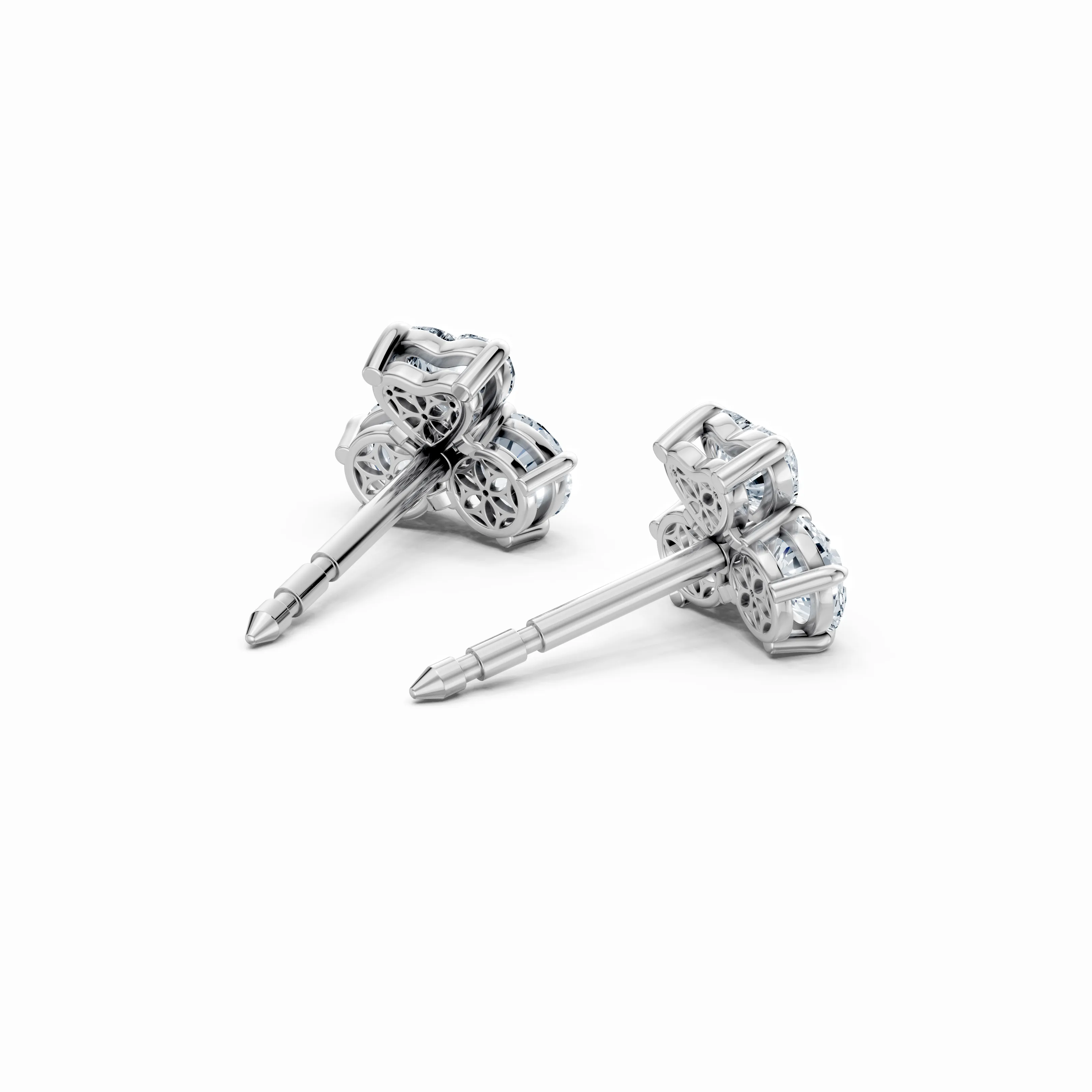 amora cluster diamond studs - hover - 2