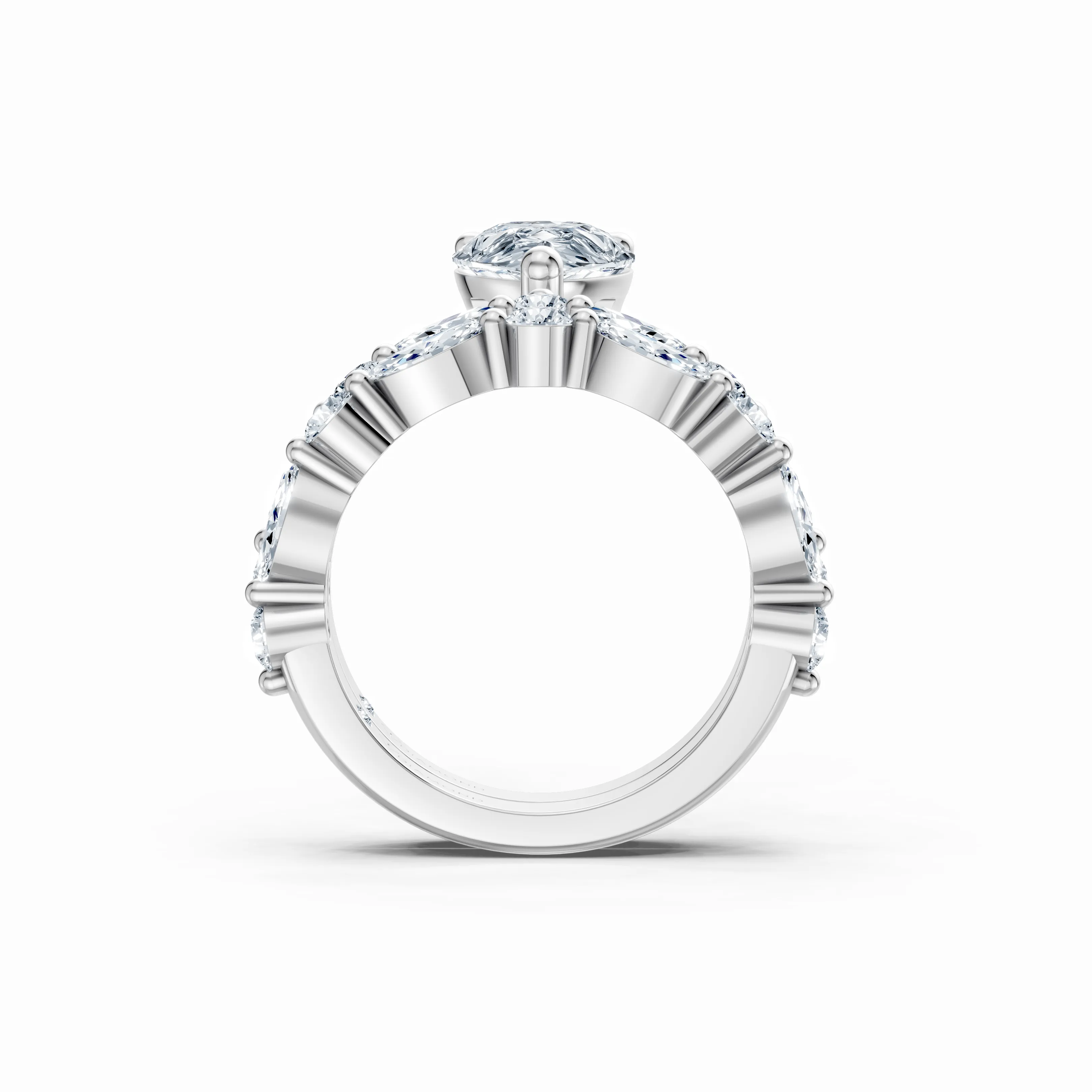 lunelle pear embrace ring set - hover - 2
