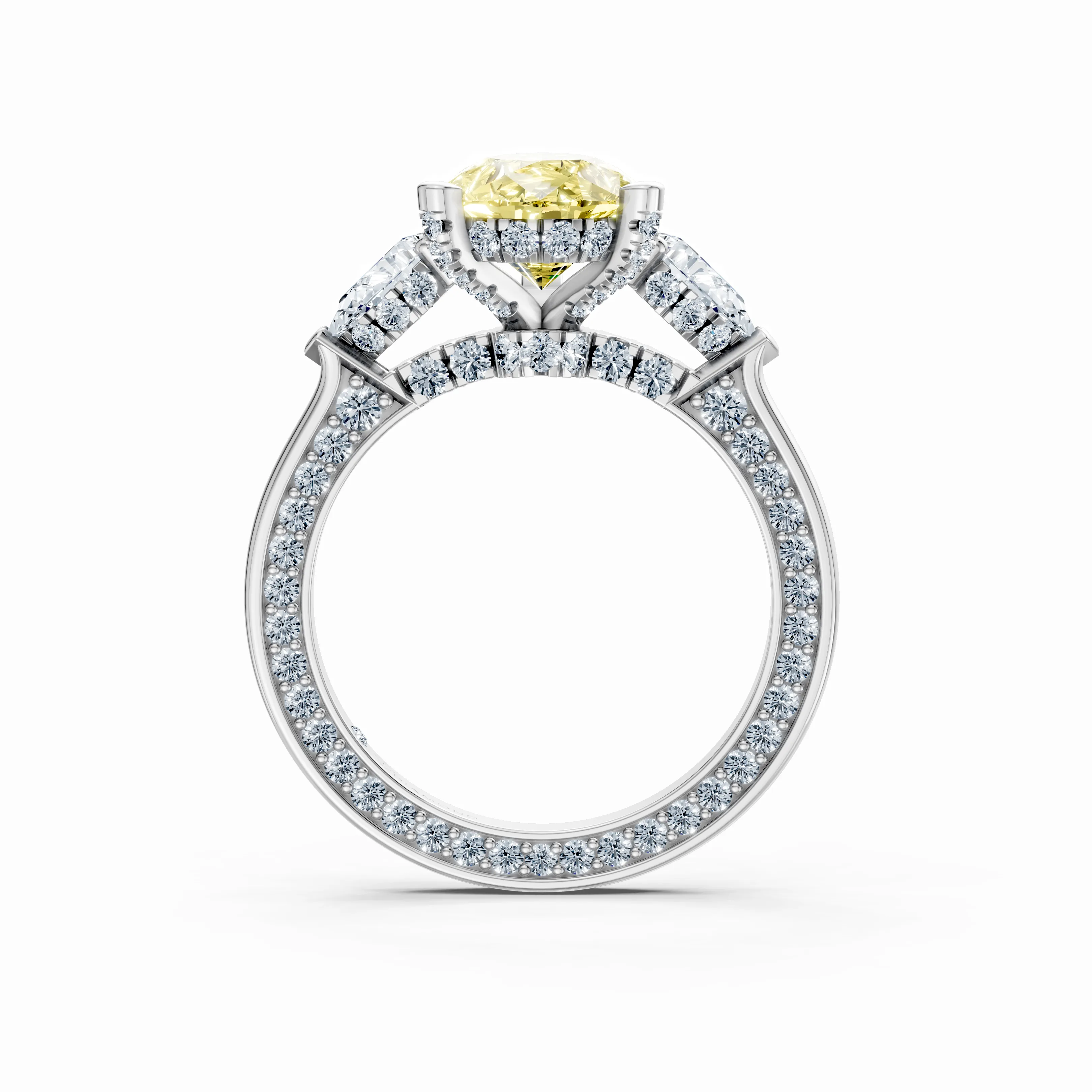 radiant whisper pear trio ring - hover - 2