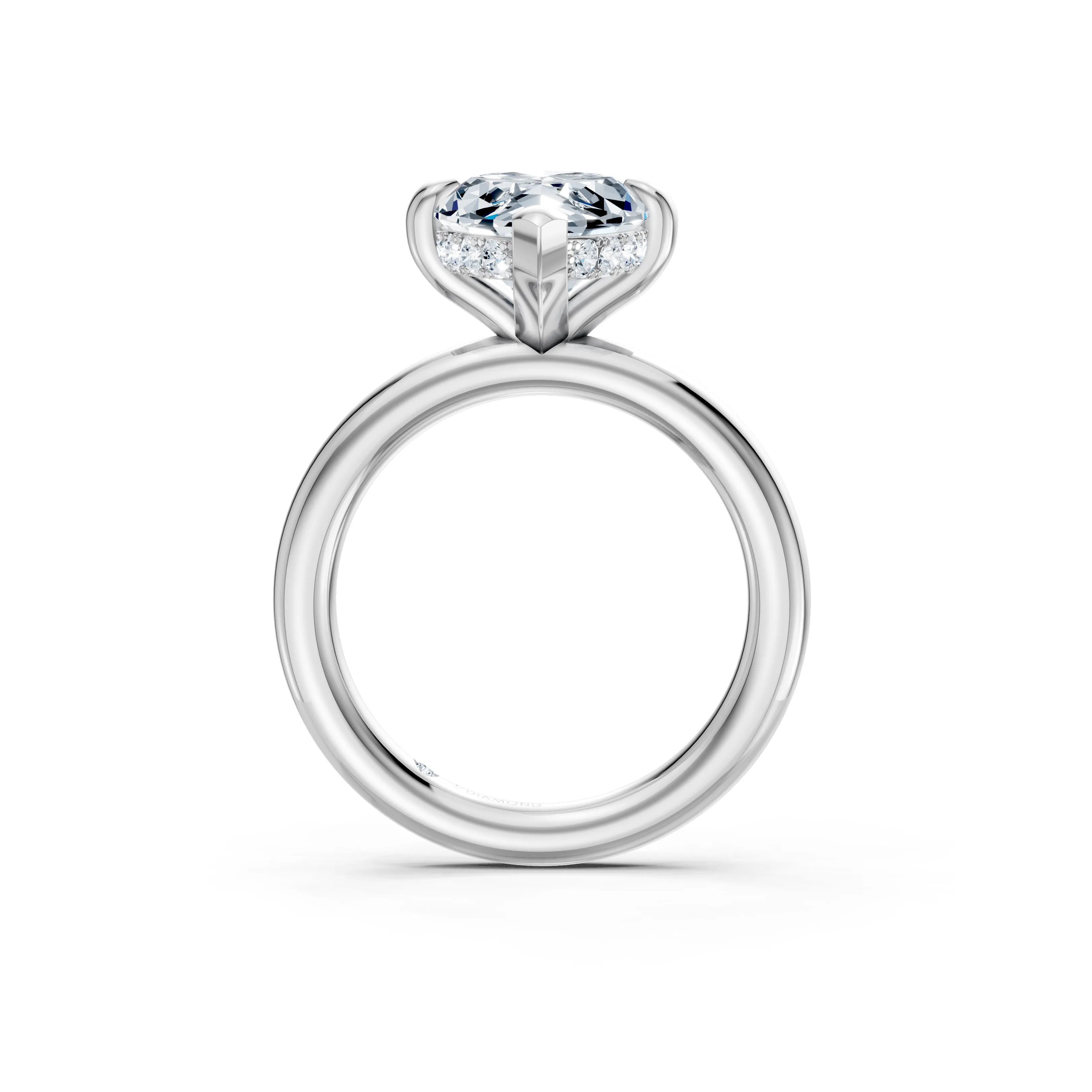 sylvara marquise hidden halo solitaire ring - hover - 3