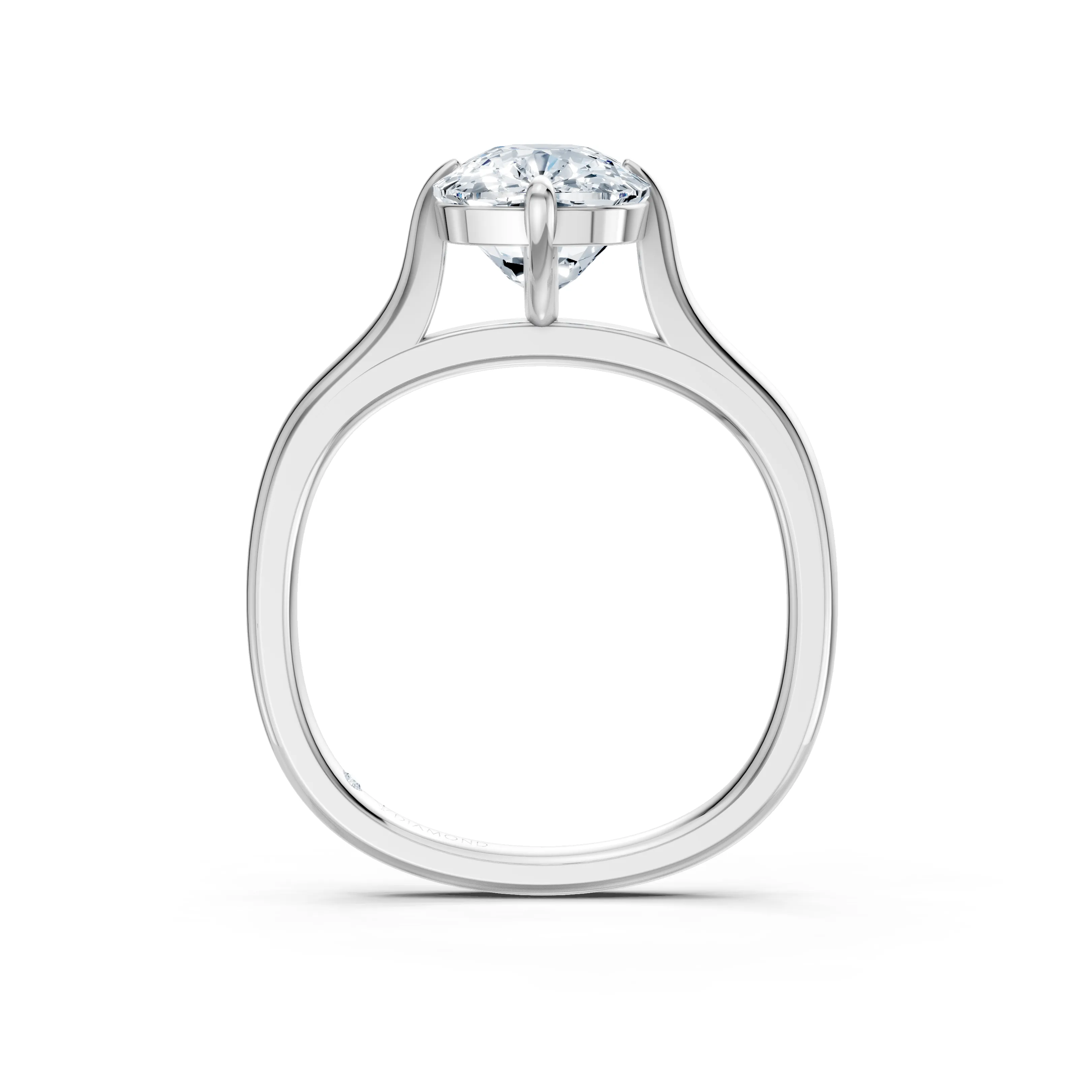 calviera cushion solitaire square band ring - hover - 3