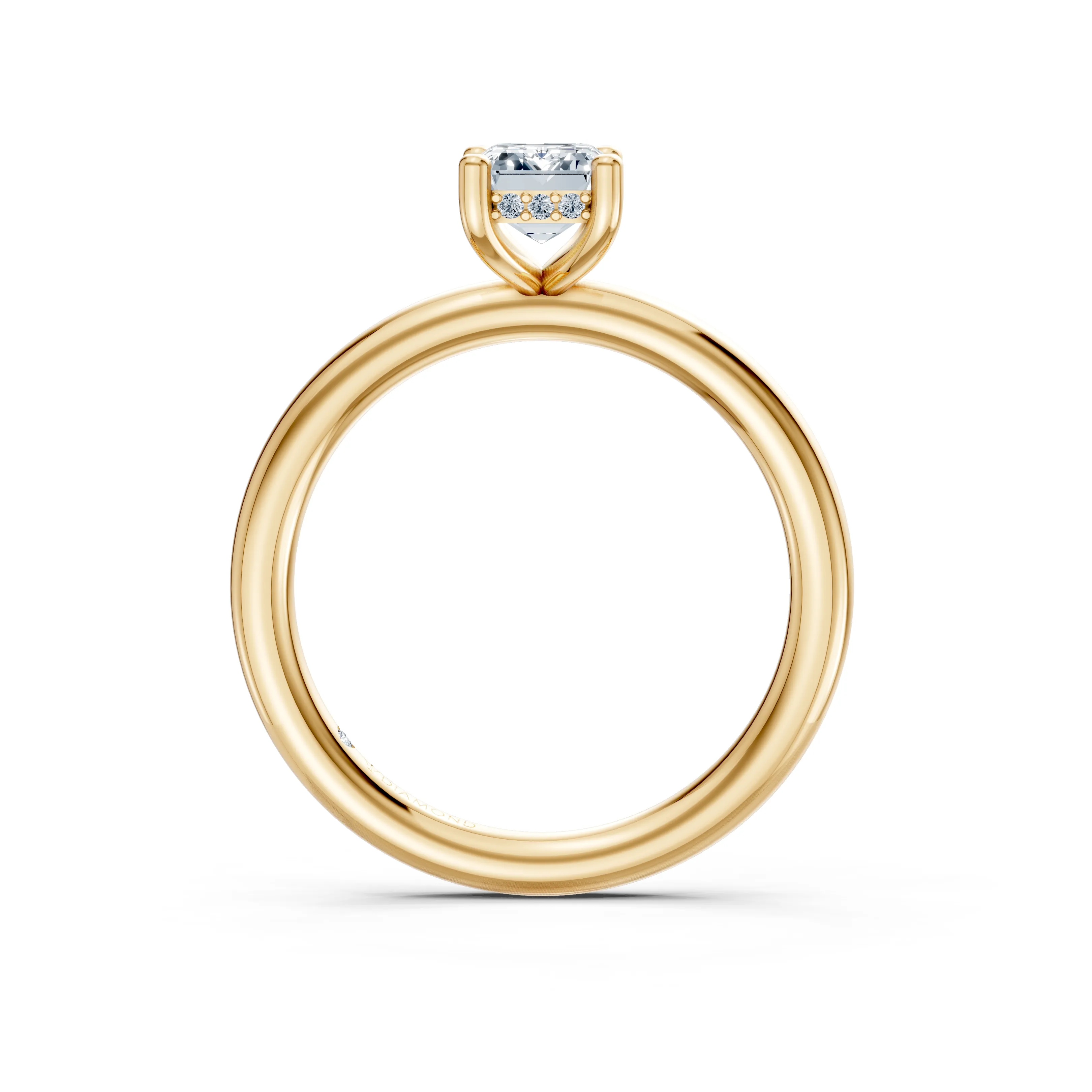estellara emerald hidden halo ring - hover - 3