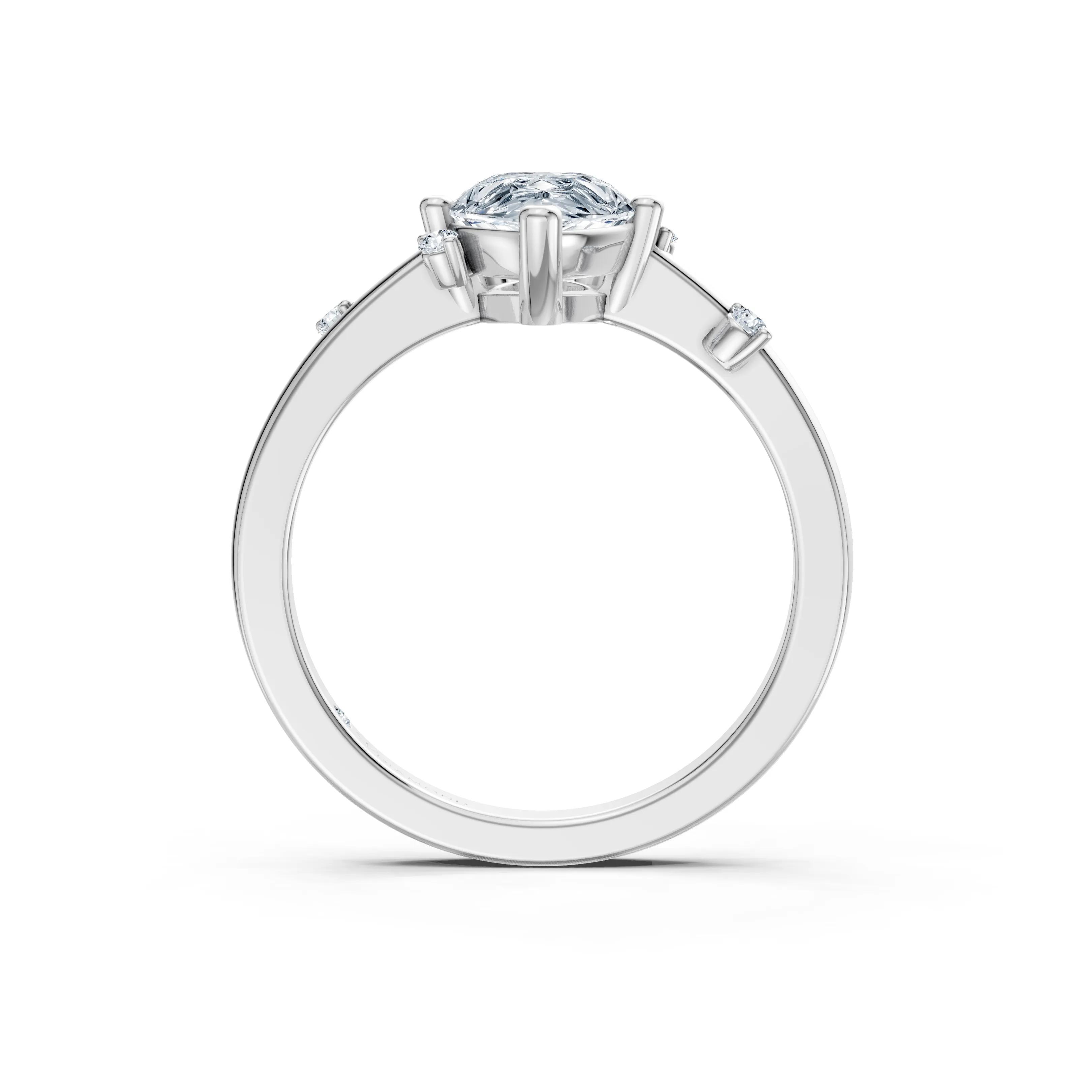 florelie pear floral solitaire ring - hover - 3