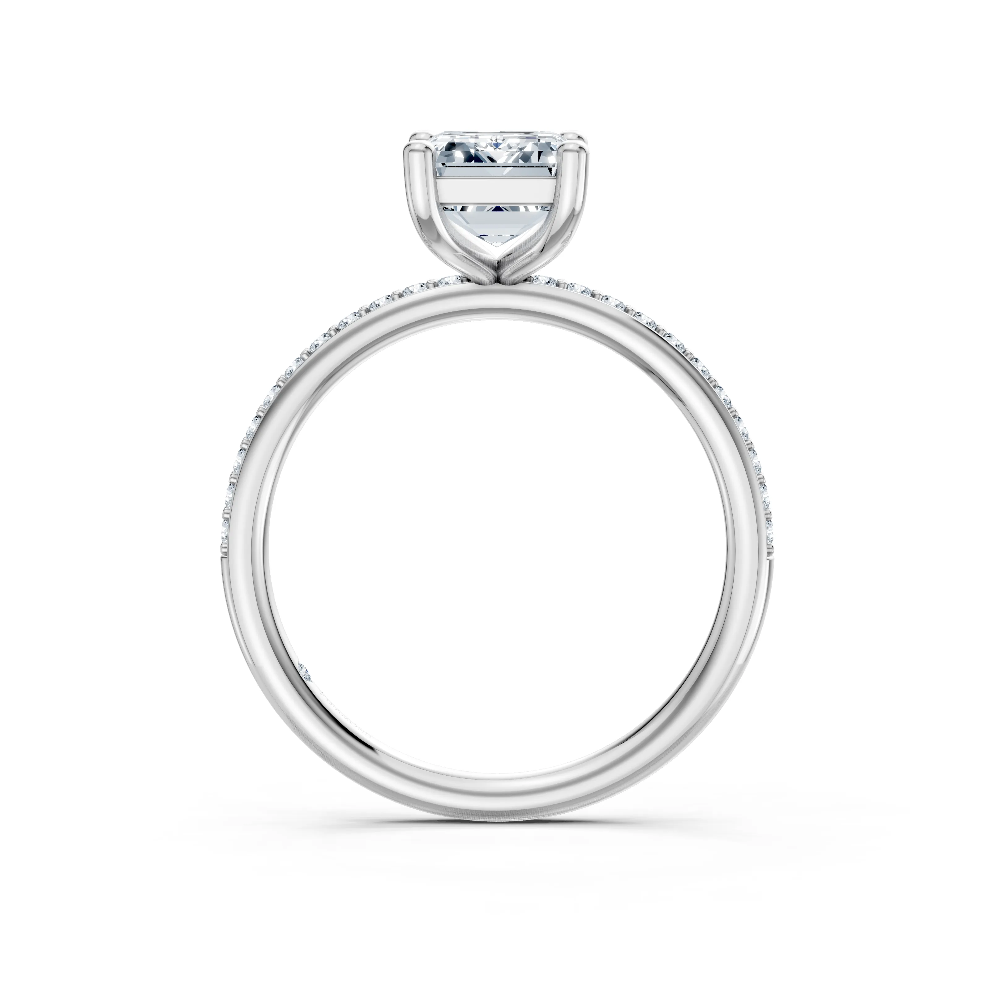 ondorelle pave emerald solitaire ring - hover - 2
