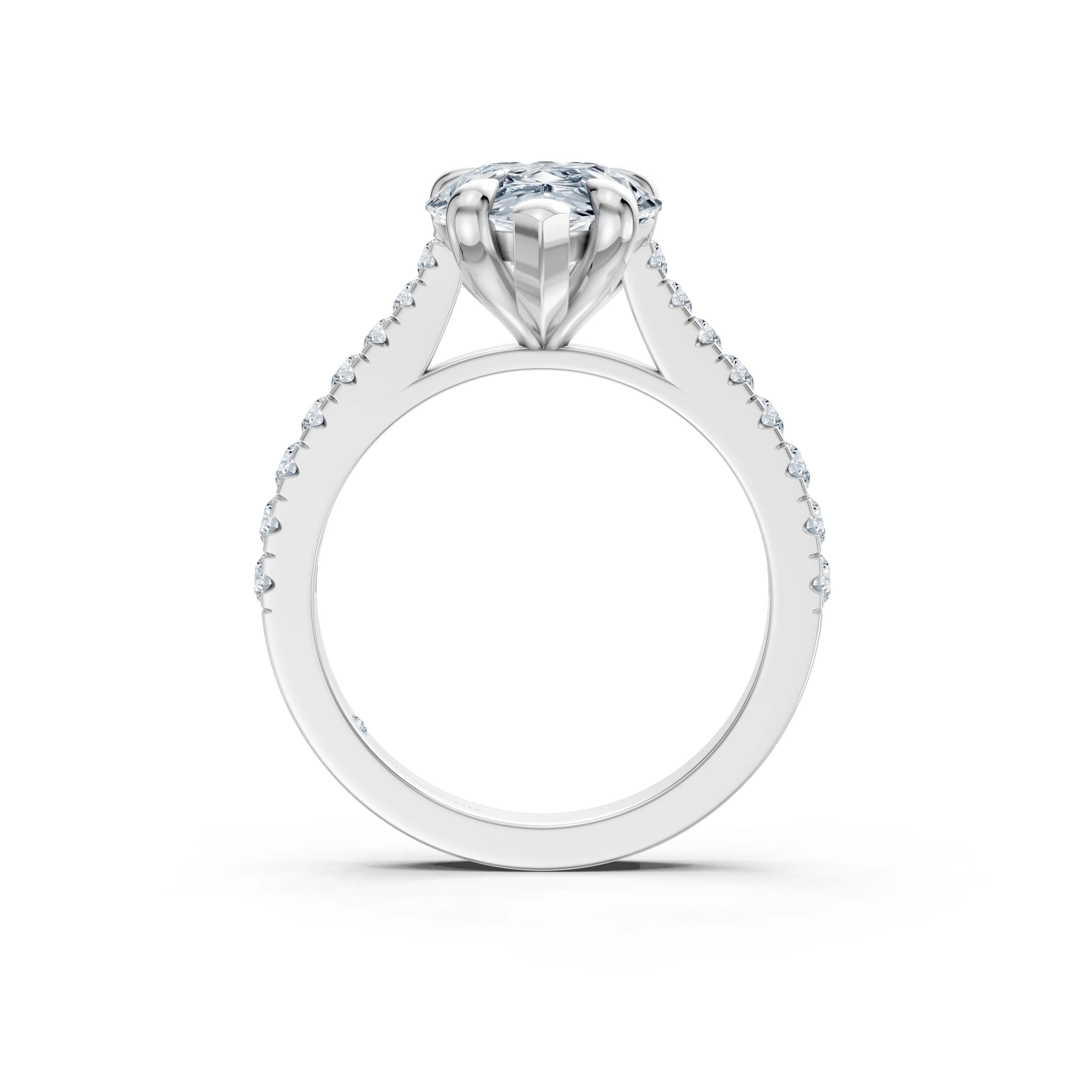 aurelie cathedral pear solitaire pave - hover - 3