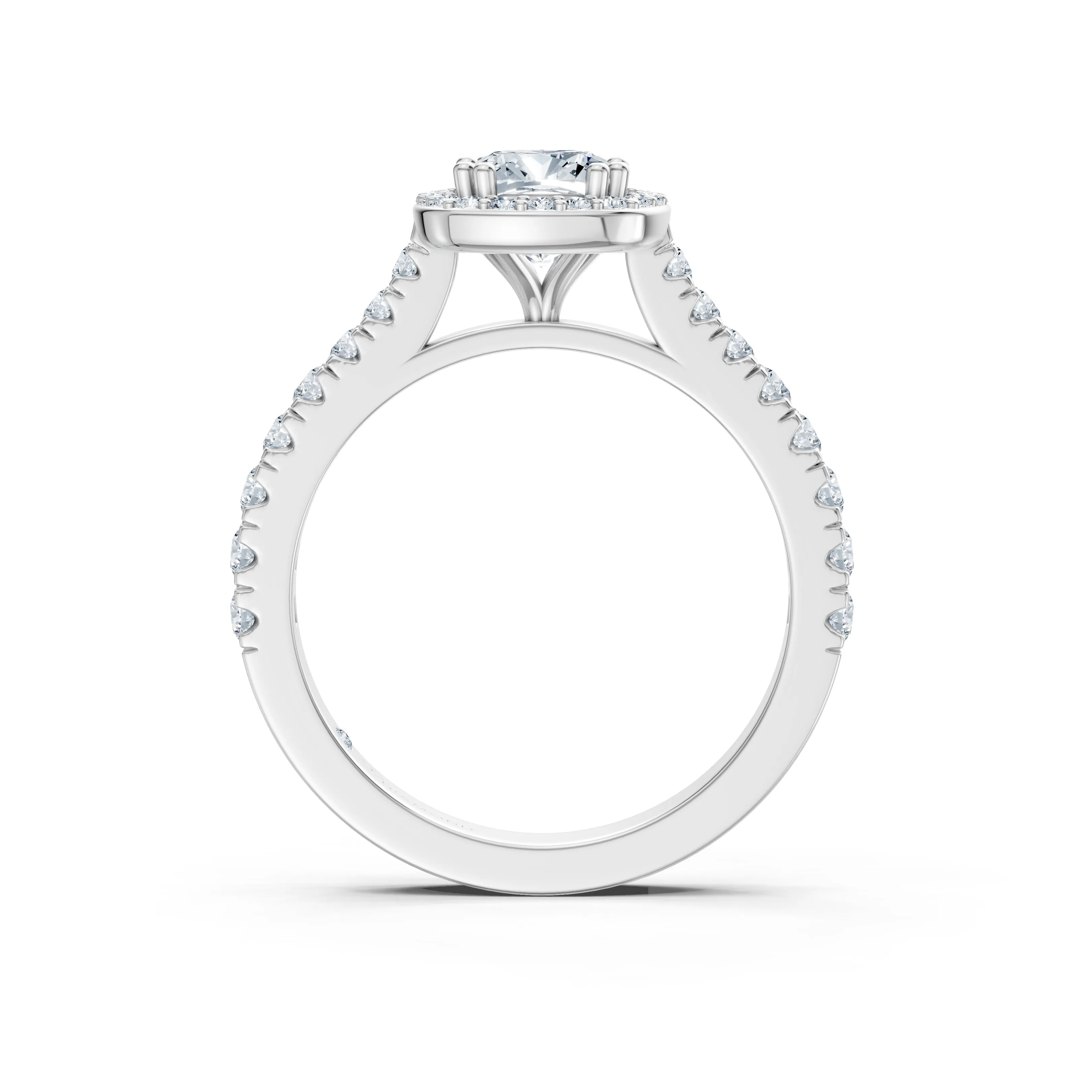 aurielle cushion halo pave ring - hover - 3