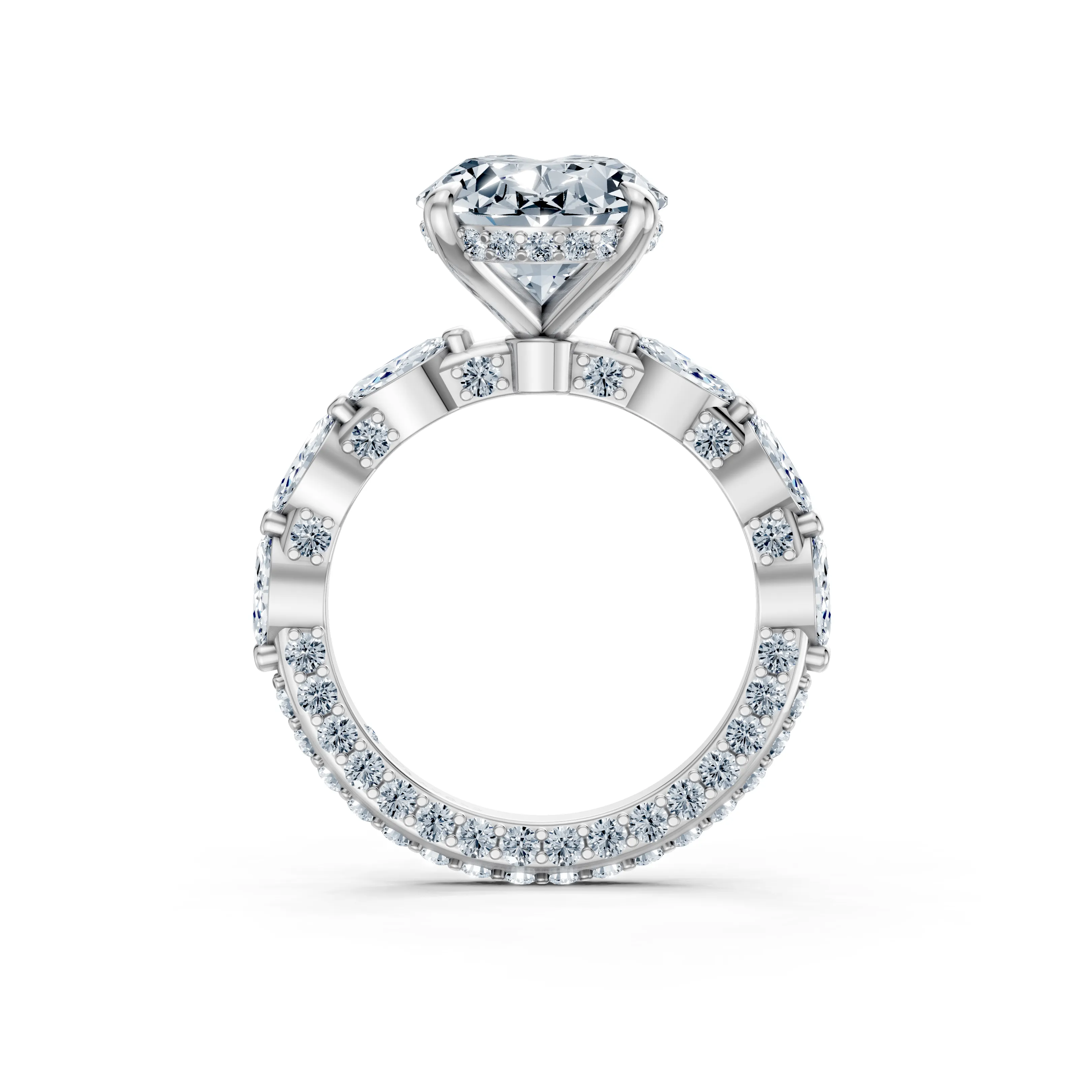 lumiera oval hidden halo ring - hover - 3
