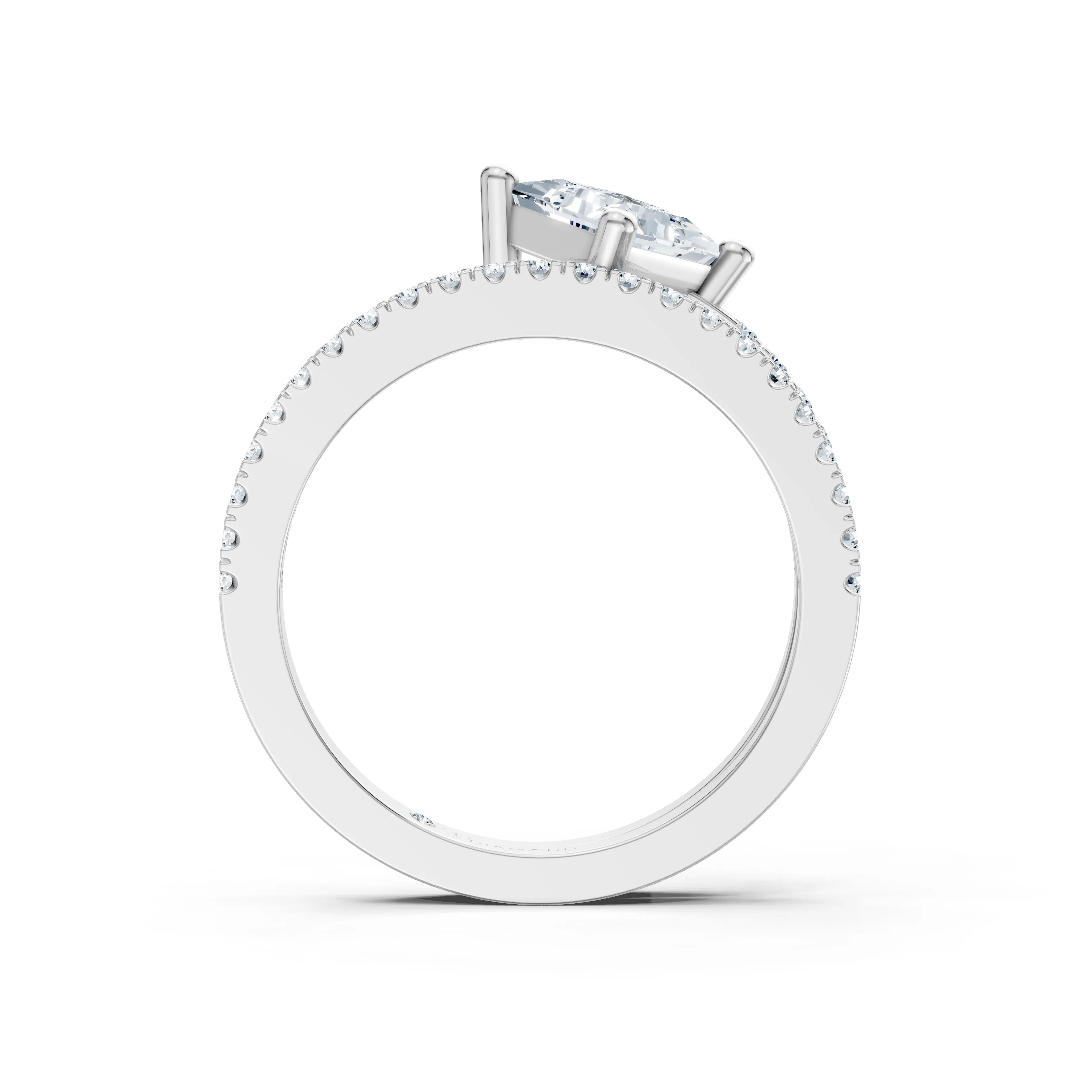 virelia princess twist pave ring - hover - 2