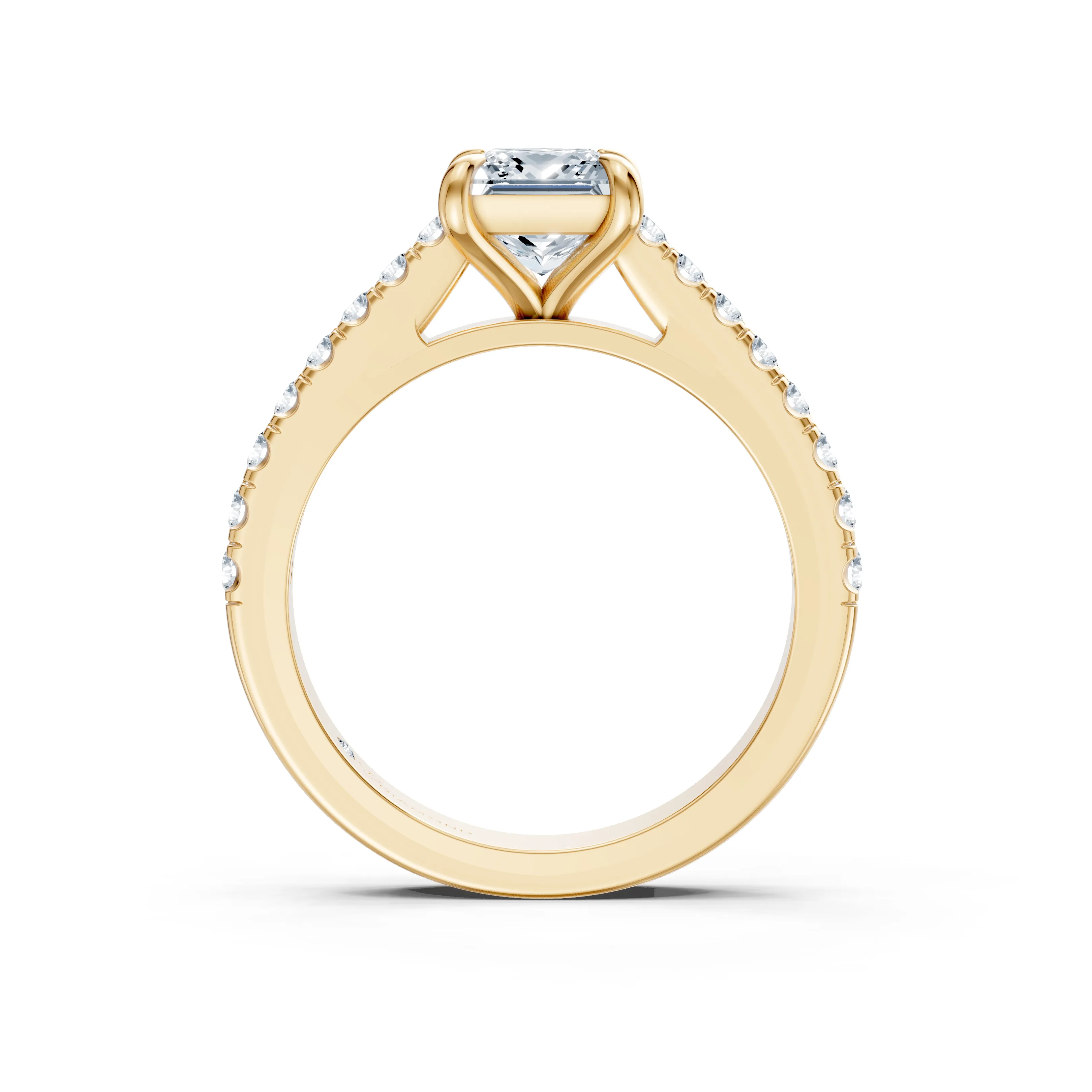 serena princess pave solitaire ring - hover - 3