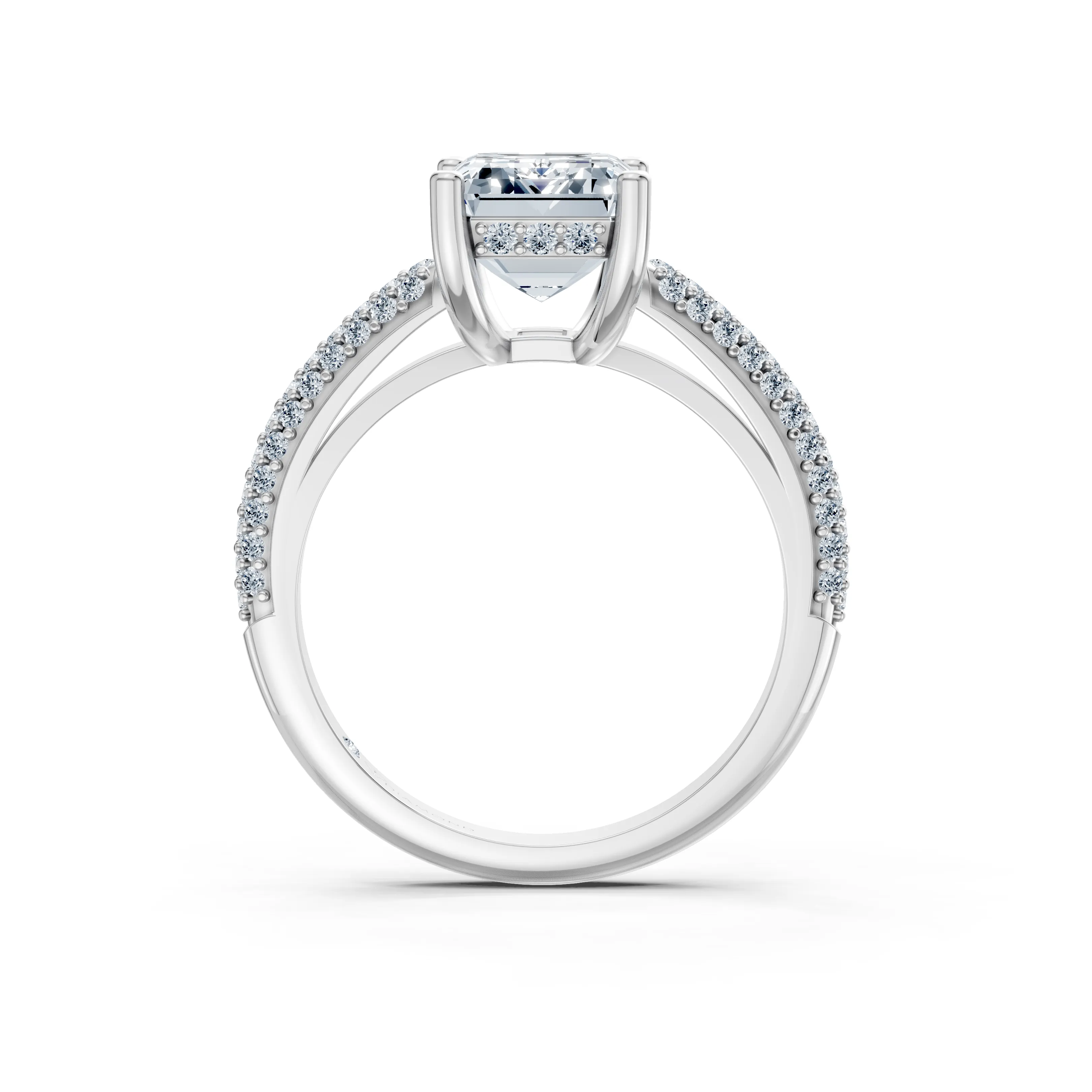 elowen emerald pave tapered solitaire ring - hover - 4