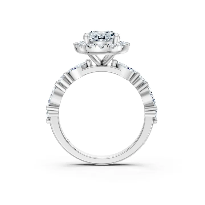 Selene Oval Halo Ring