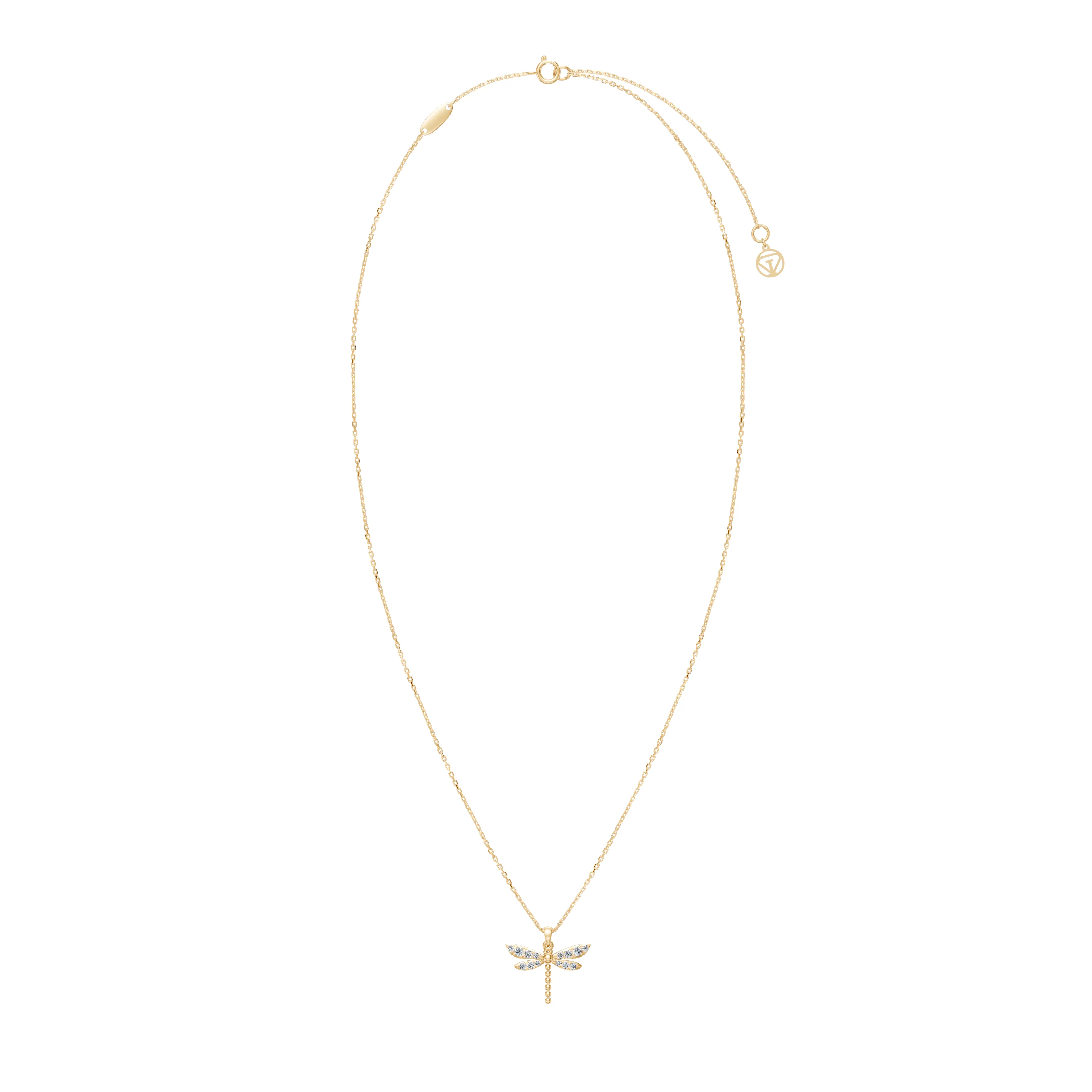 luminis pave dragonfly pendant - hover - 3