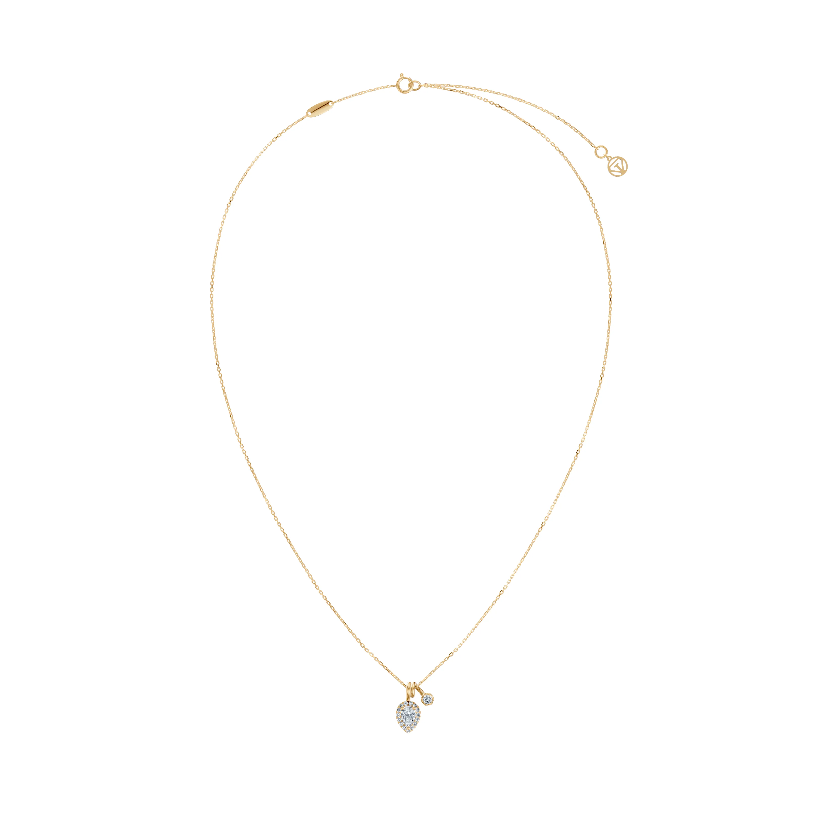 duette pear halo charm pendant - hover - 4