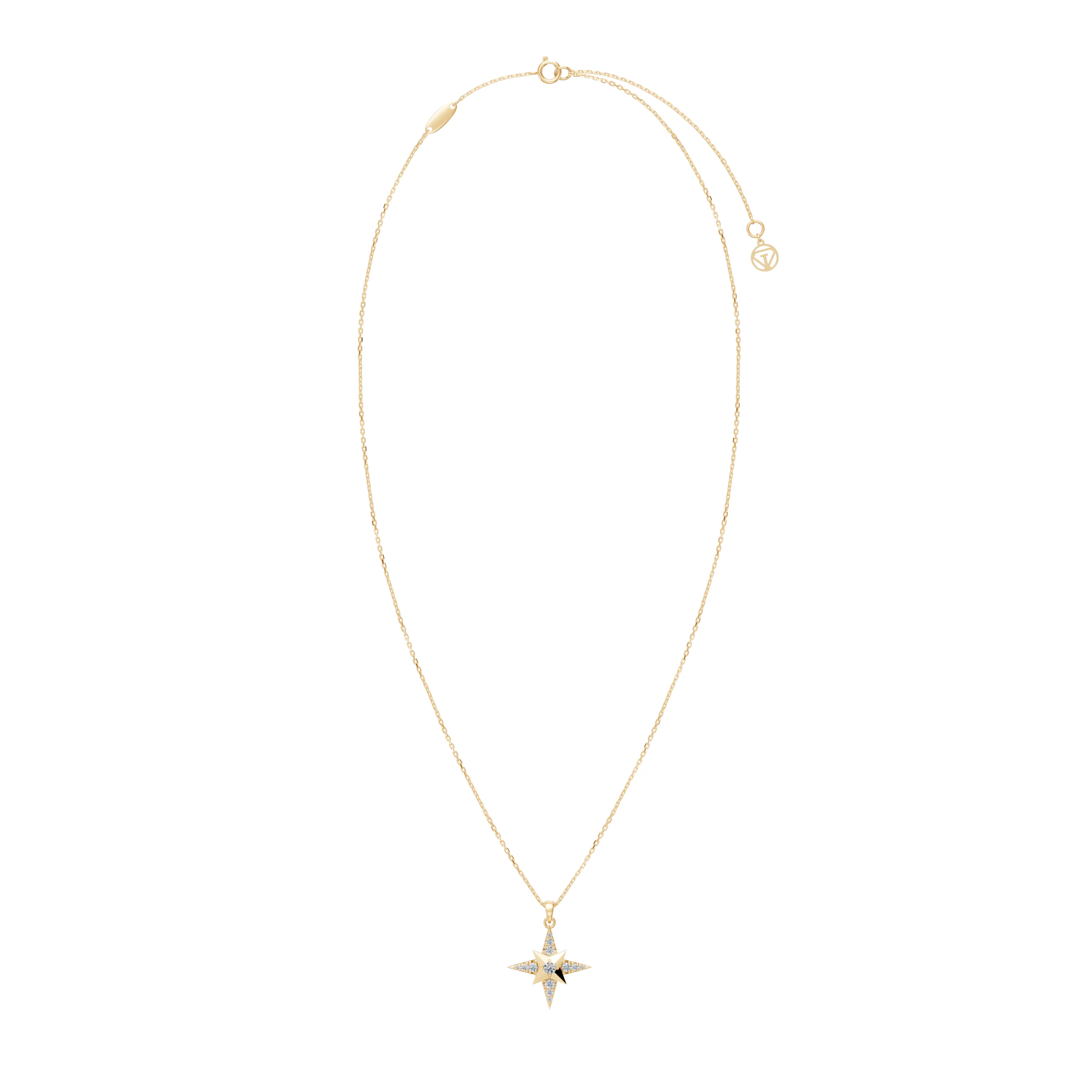 polaris pave compass star pendant - hover - 4