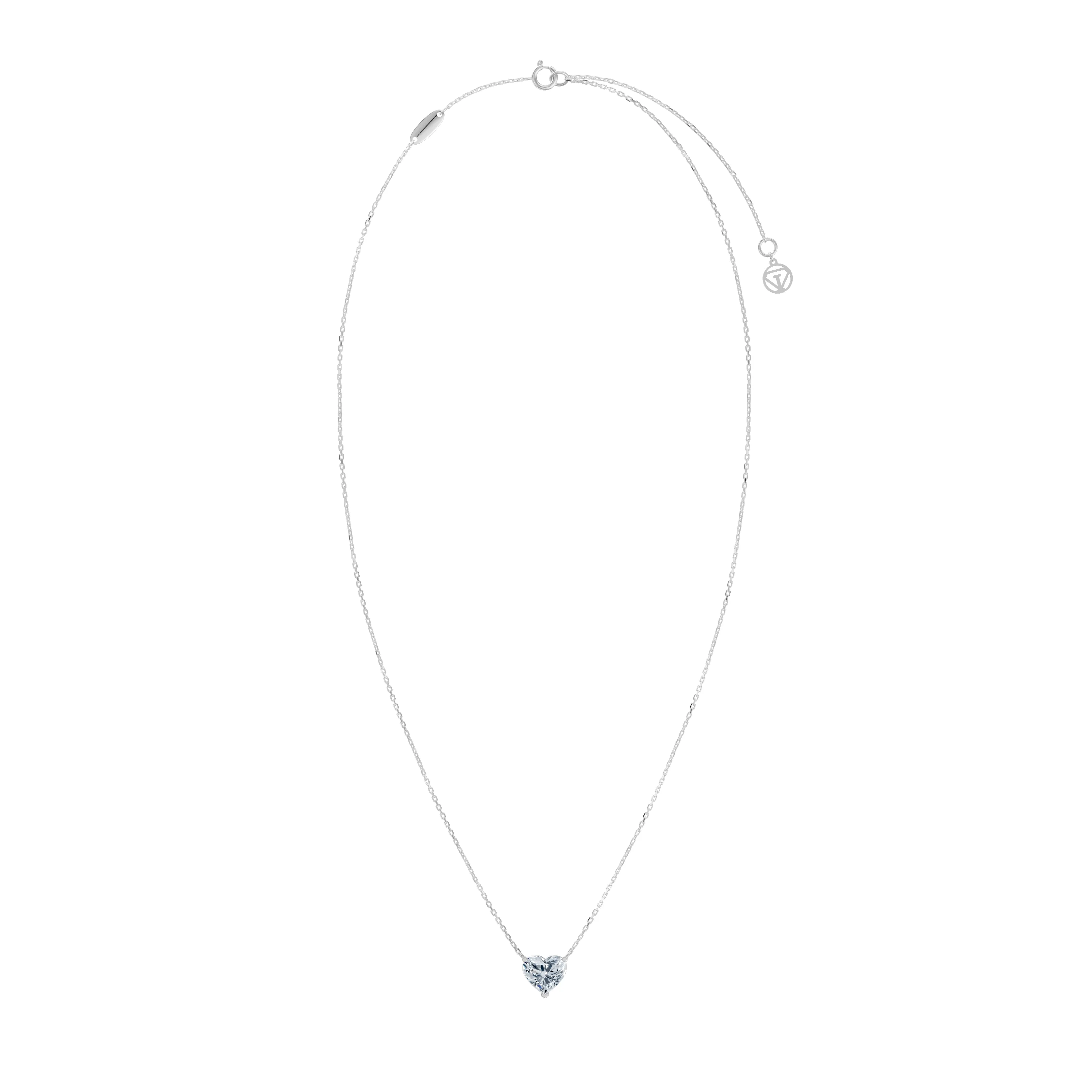 amorette heart solitaire pendant - hover - 3