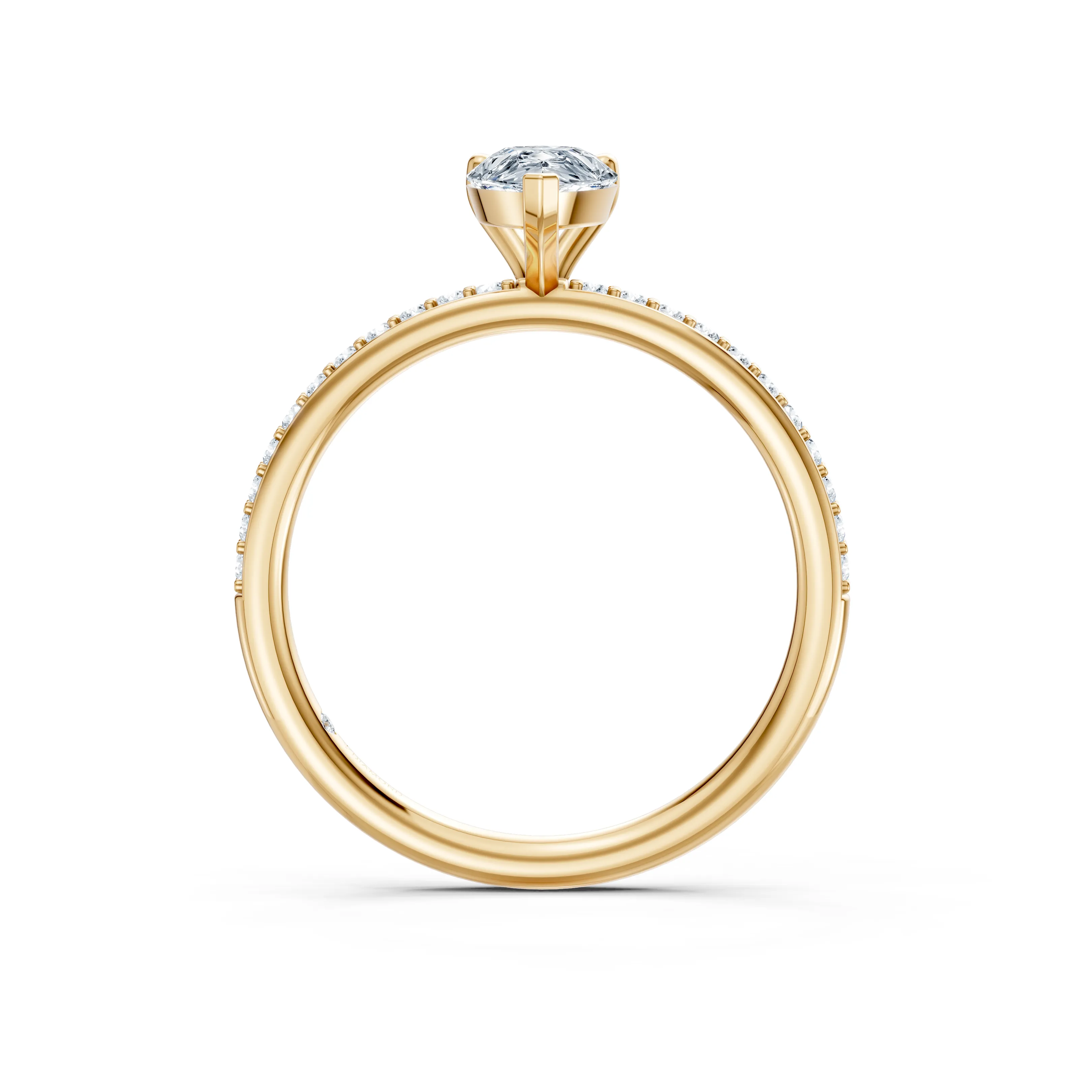 selenova pave pear solitaire ring - hover - 2