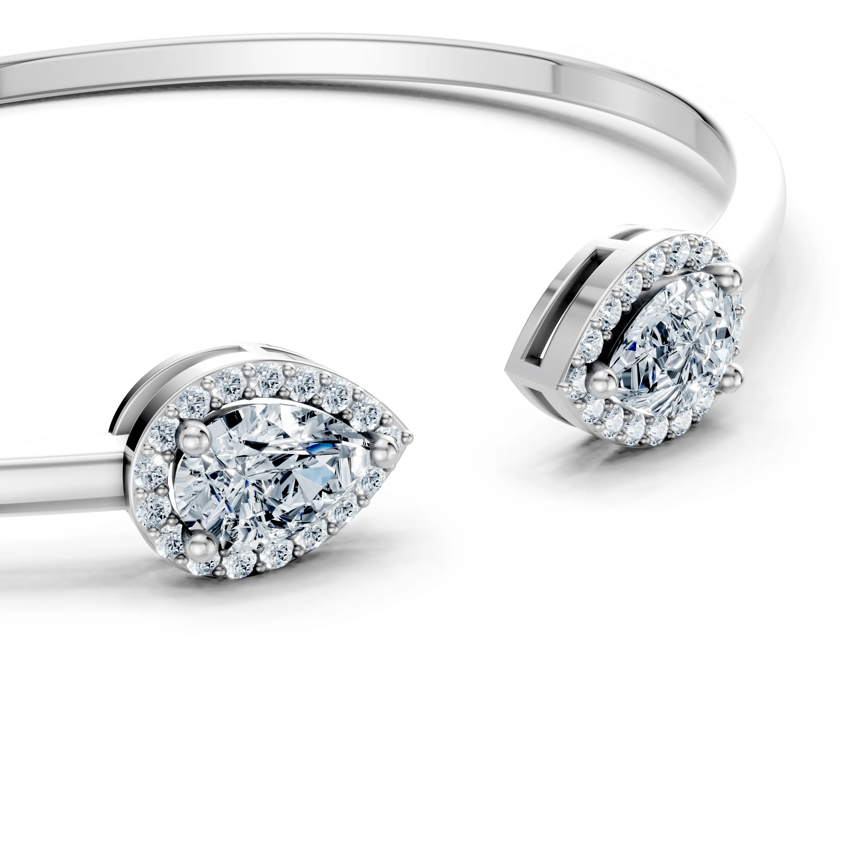twin dewdrop halo cuff - hover - 3