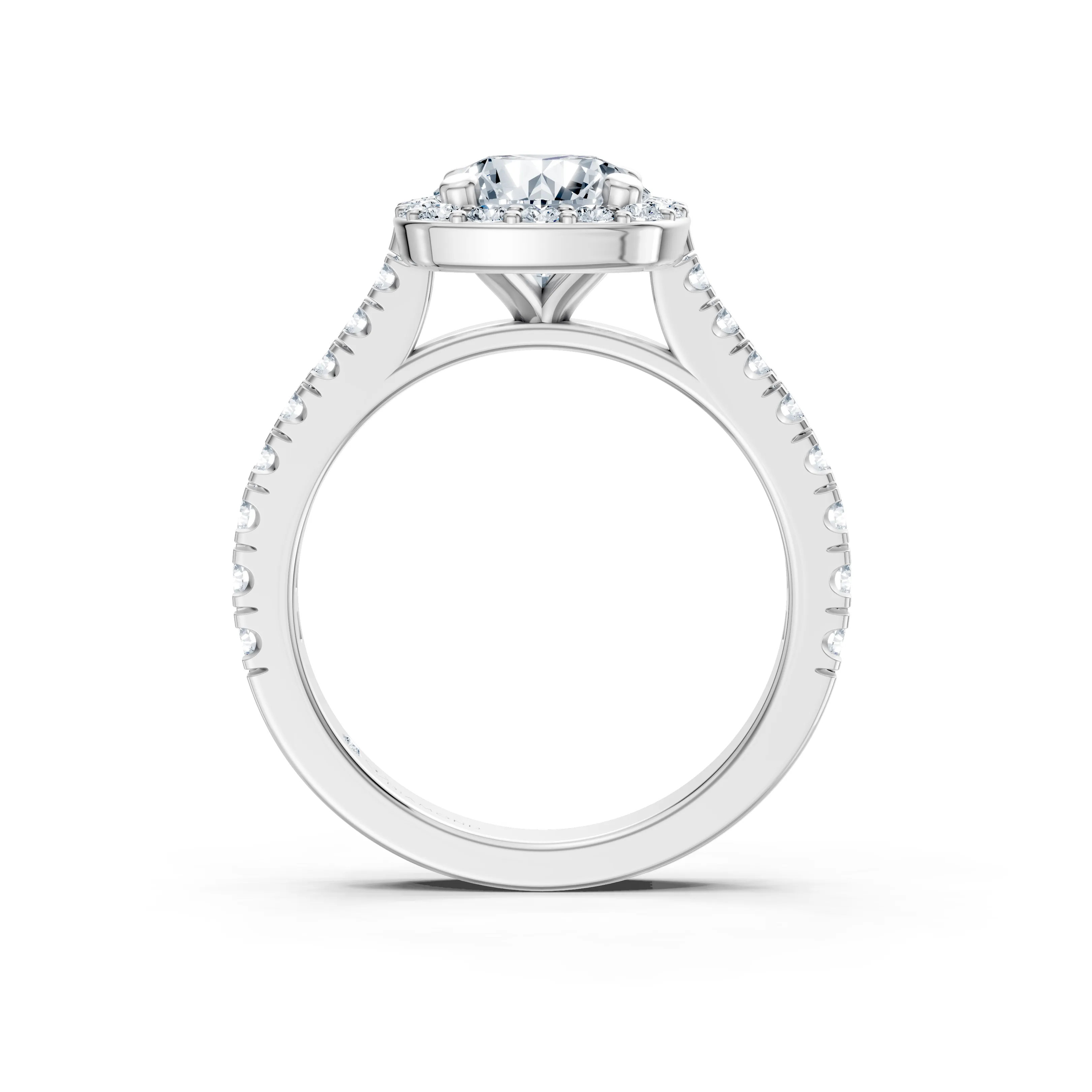 celestial halo pave solitaire ring - hover - 3