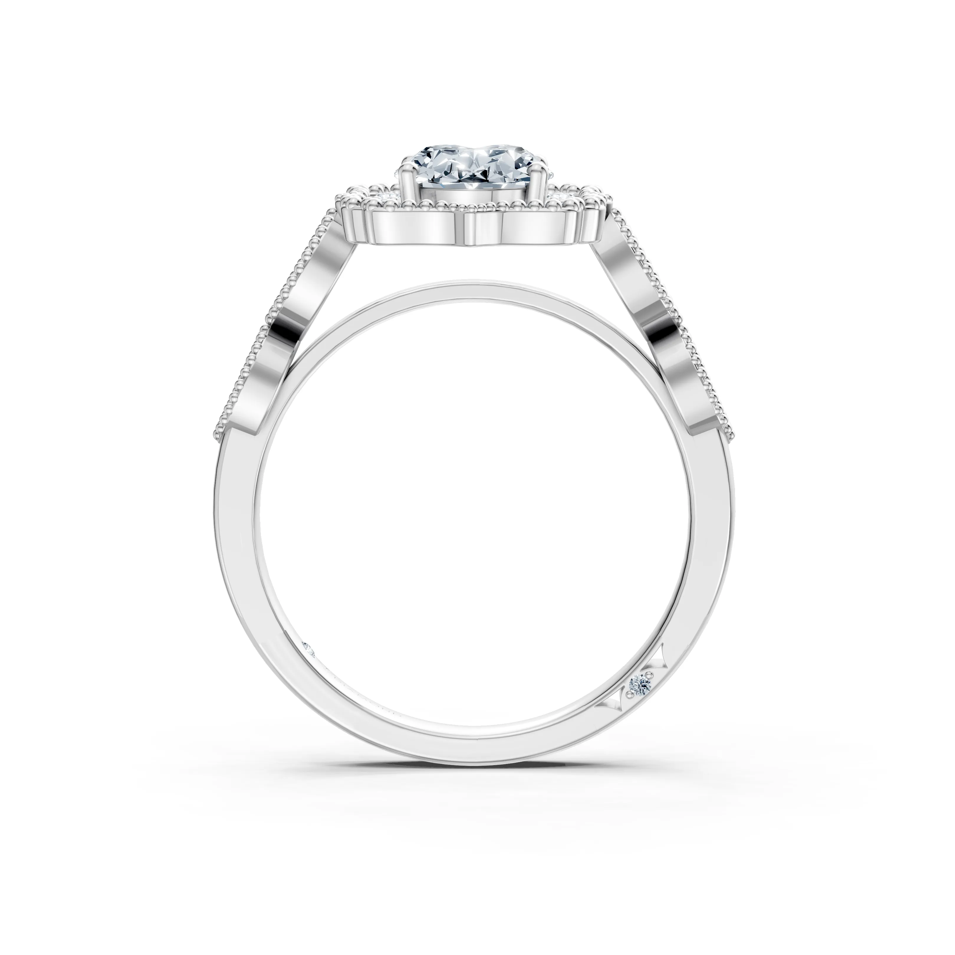 seraphina halo vintage engagement ring - hover - 3