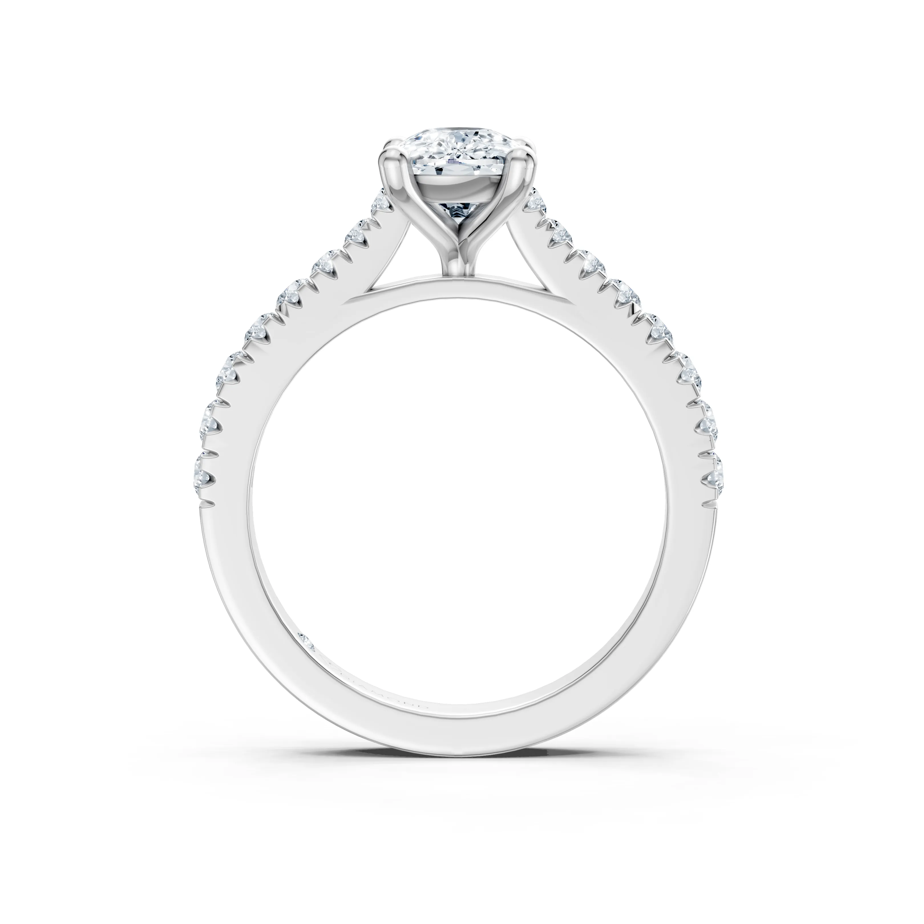 aurelia cushion pave solitaire ring - hover - 3